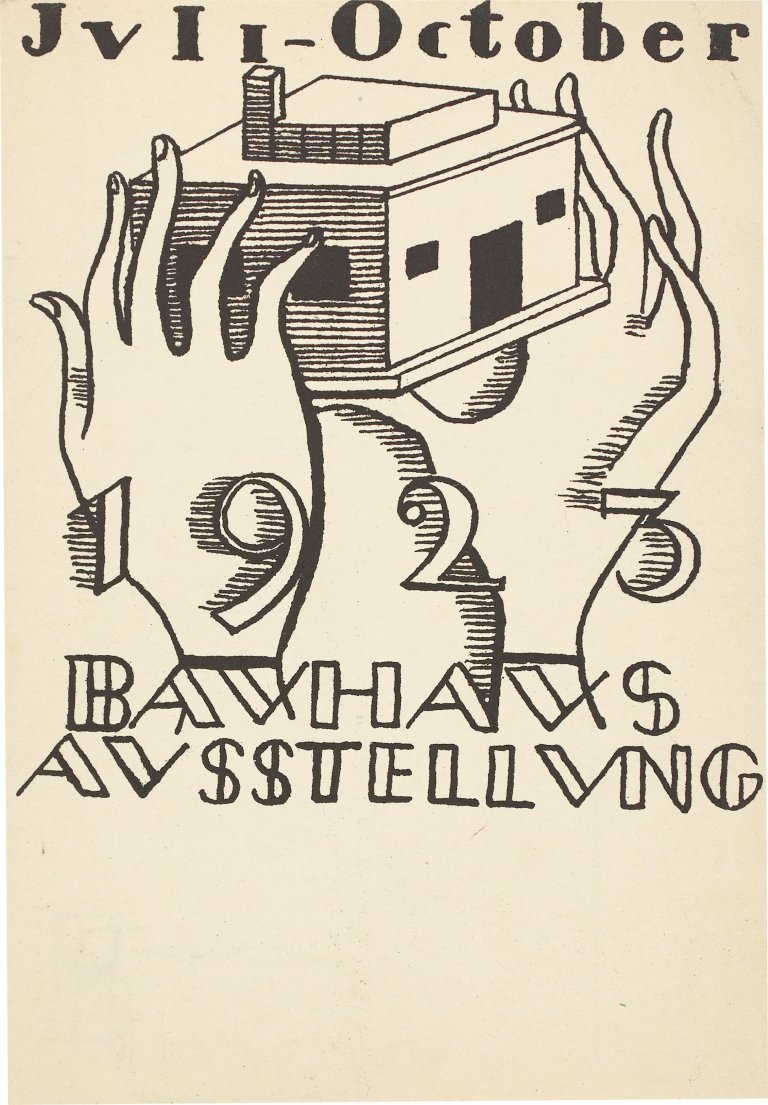Auf diesem Bild ist das folgende Kunstwerk zu sehen: Gerhard Marcks. „Bauhauspostkarte“ (Karte zur Bauhaus Ausstellung Weimar 1923). 1923.