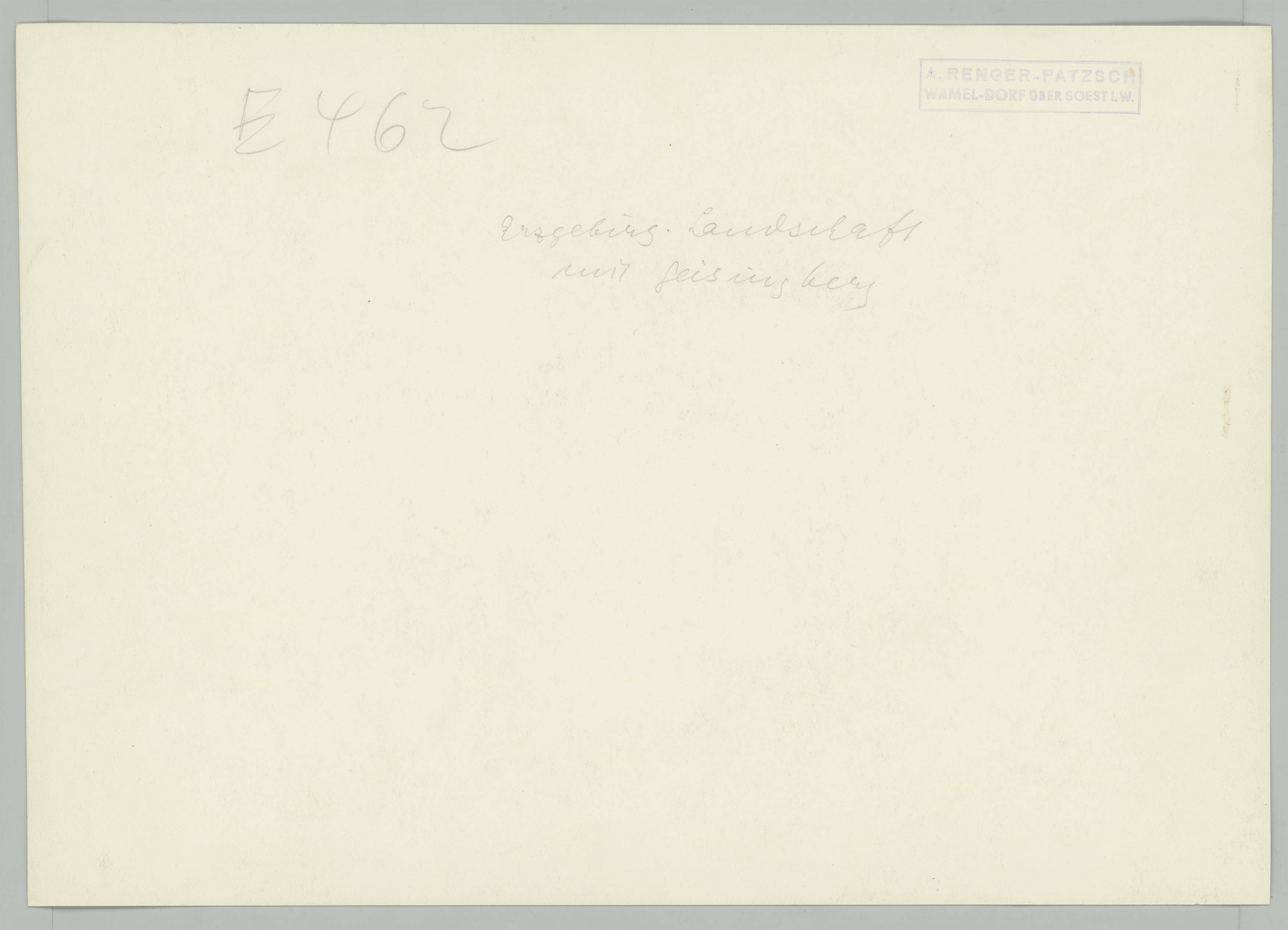 This picture shows the following artwork: Albert Renger-Patzsch. ”Erzgebirg.[e] Landschaft mit Geisingberg”. 1936.