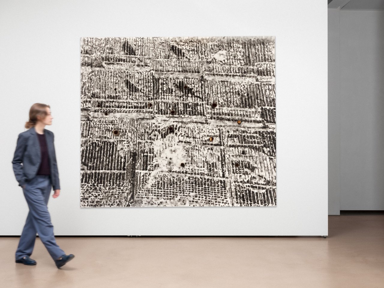 Auf diesem Bild ist das folgende Kunstwerk zu sehen: Jiří Georg Dokoupil. „Pajaros con agujeros“. 1989.