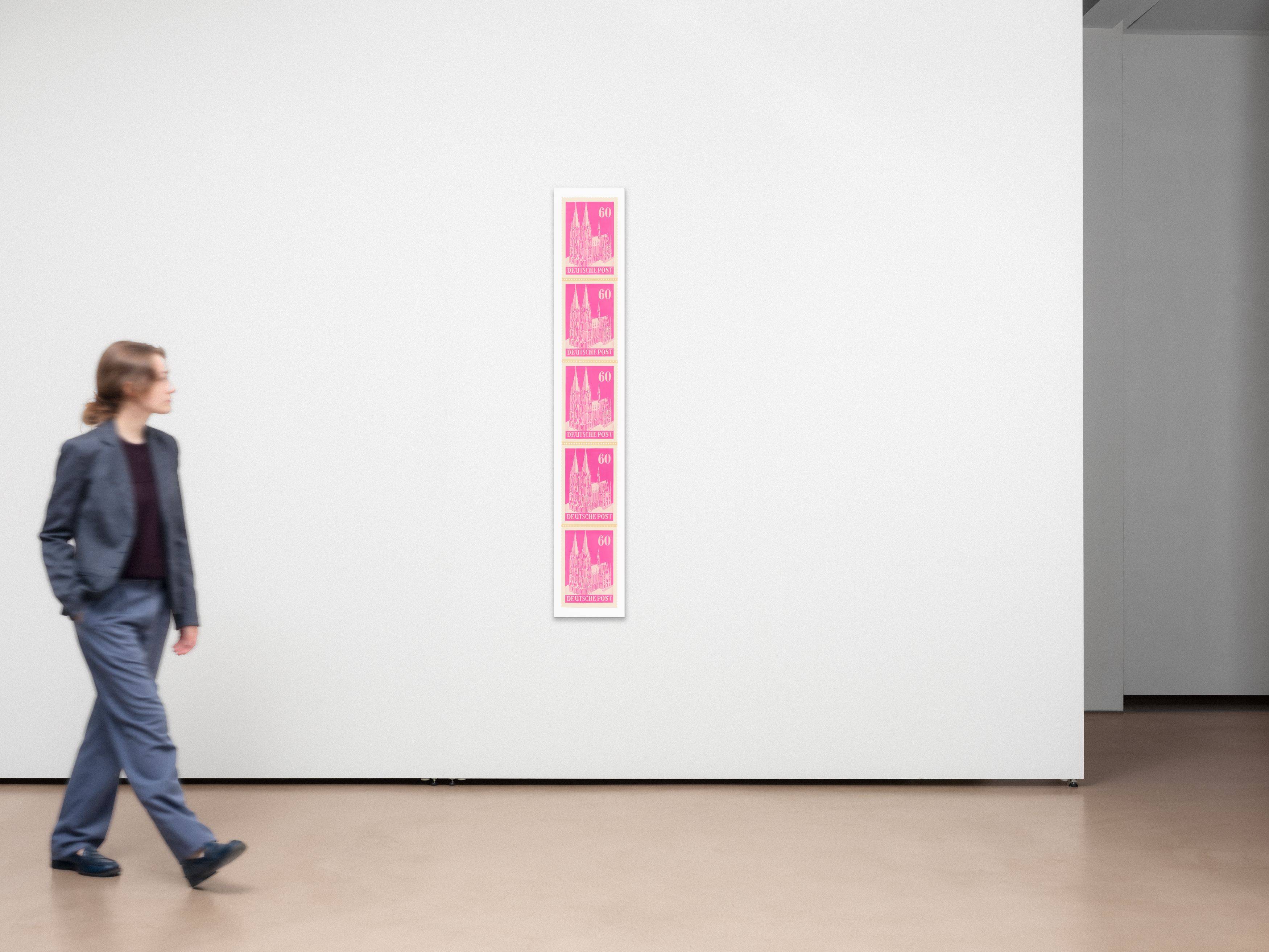 This picture shows the following artwork: KP Brehmer (i.e. Klaus-Peter Brehmer). ”Briefmarke (5-fach)”. 1967.