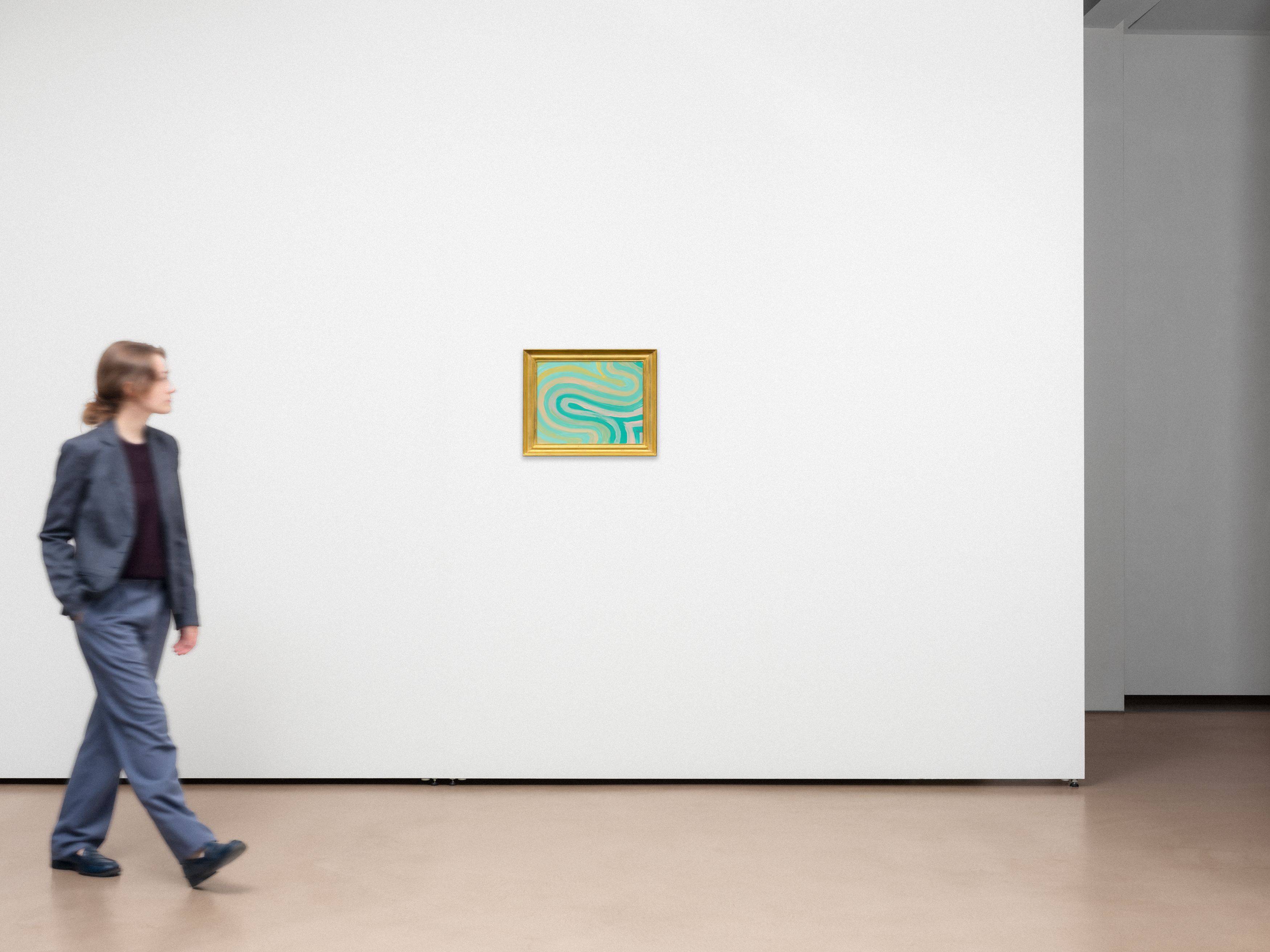 Auf diesem Bild ist das folgende Kunstwerk zu sehen: Anton Henning. „Moderne Streifen“. 1996.