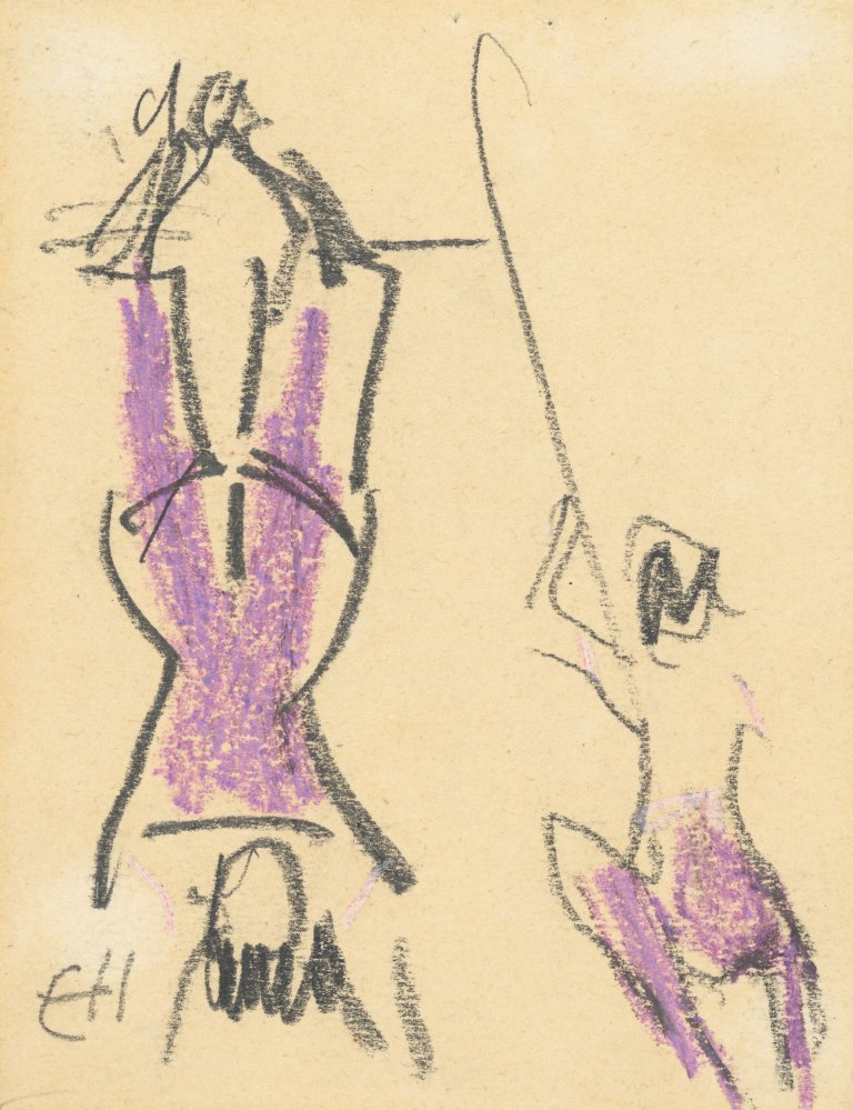 This picture shows the following artwork: Erich Heckel. Trapeze artists. Circa 1910.