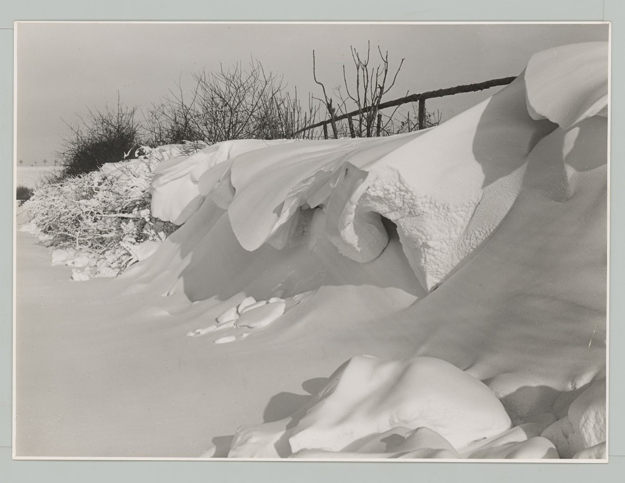 Auf diesem Bild ist das folgende Kunstwerk zu sehen: Albert Renger-Patzsch. Schnee. Vor 1953.