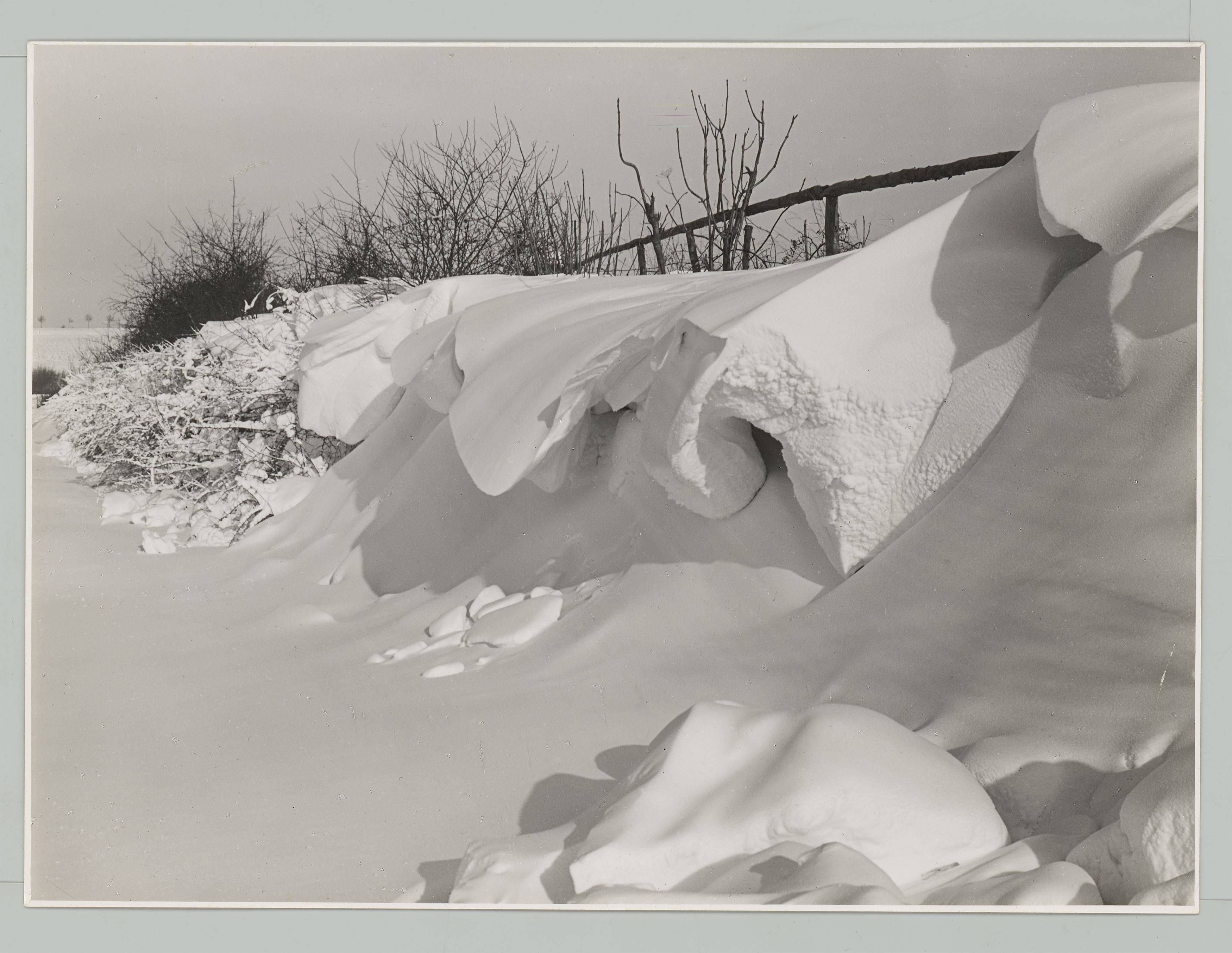 Auf diesem Bild ist das folgende Kunstwerk zu sehen: Albert Renger-Patzsch. Schnee. Vor 1953.