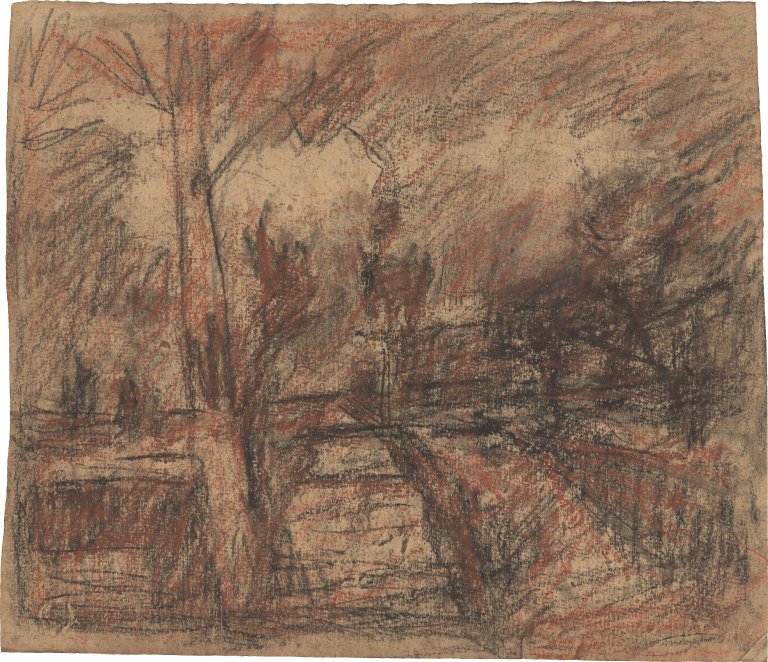 This picture shows the following artwork: Otto Modersohn. Moorlands with canal. Circa 1936.