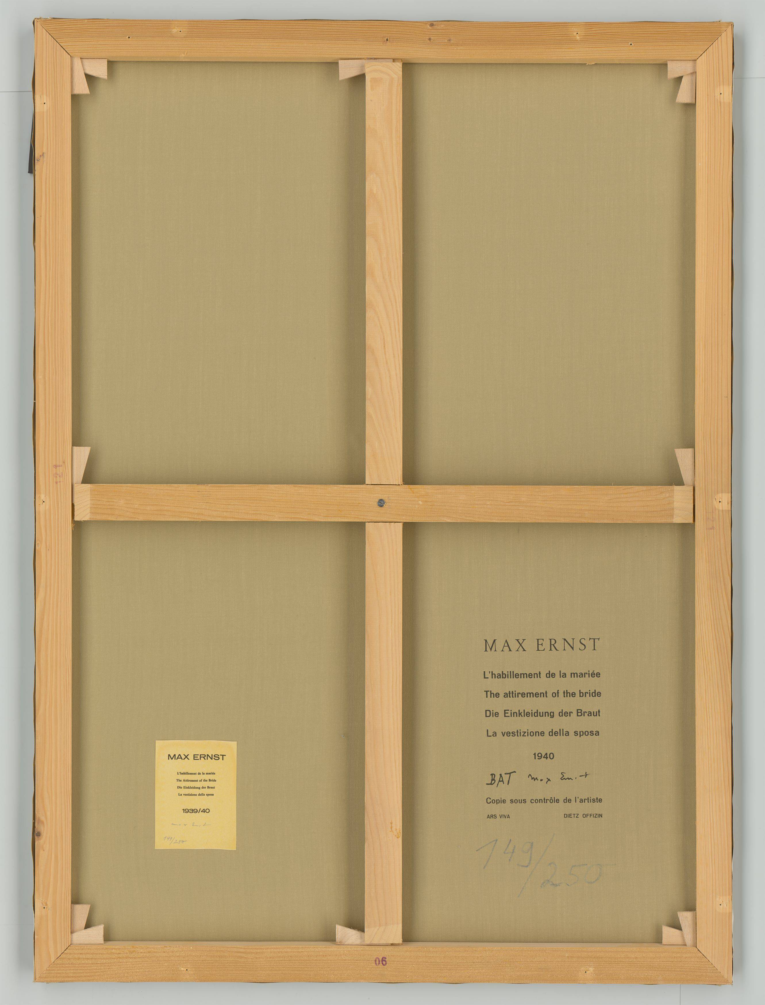 This picture shows the following artwork: Max Ernst. ”The Attirement of the Bride”. 1939-40/1973.