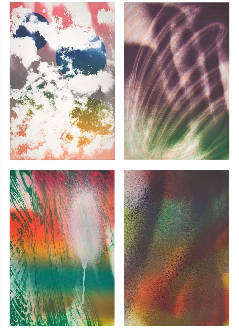 This picture shows the following artwork: Katharina Grosse. ”Fo' Faux Rocks”. 2007.