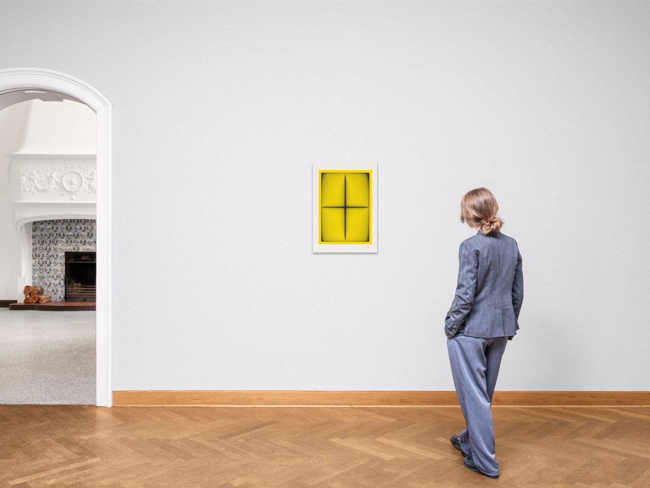 Auf diesem Bild ist das folgende Kunstwerk zu sehen: Georg Nees. Ohne Titel. 1970.