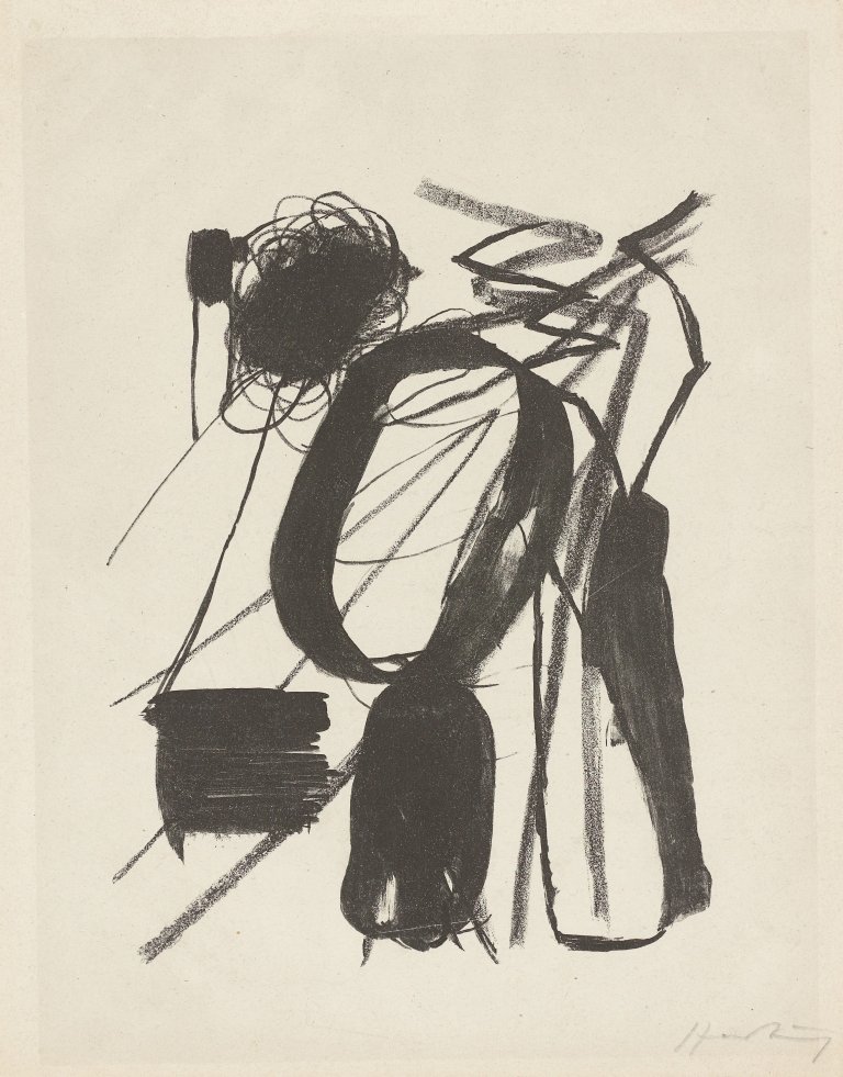 Auf diesem Bild ist das folgende Kunstwerk zu sehen: Hans Hartung. „L 04“. 1946.
