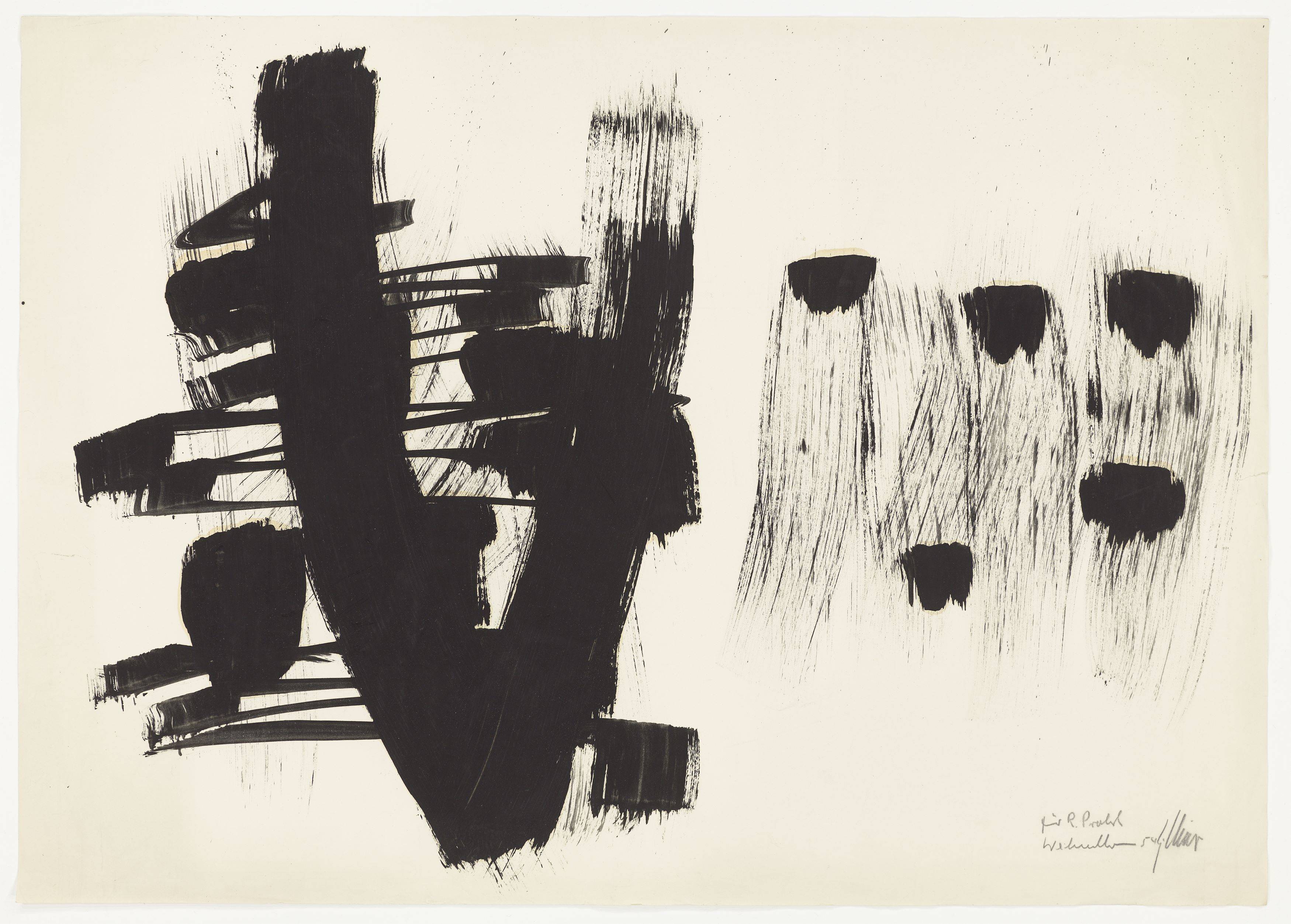 This picture shows the following artwork: Fritz Winter. Untitled. 1954.