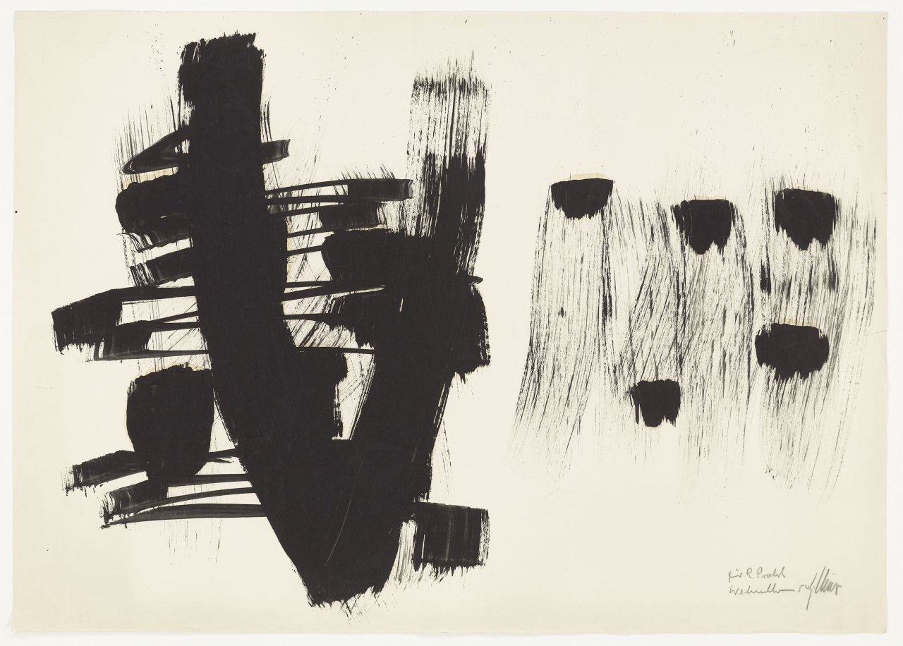 This picture shows the following artwork: Fritz Winter. Untitled. 1954.