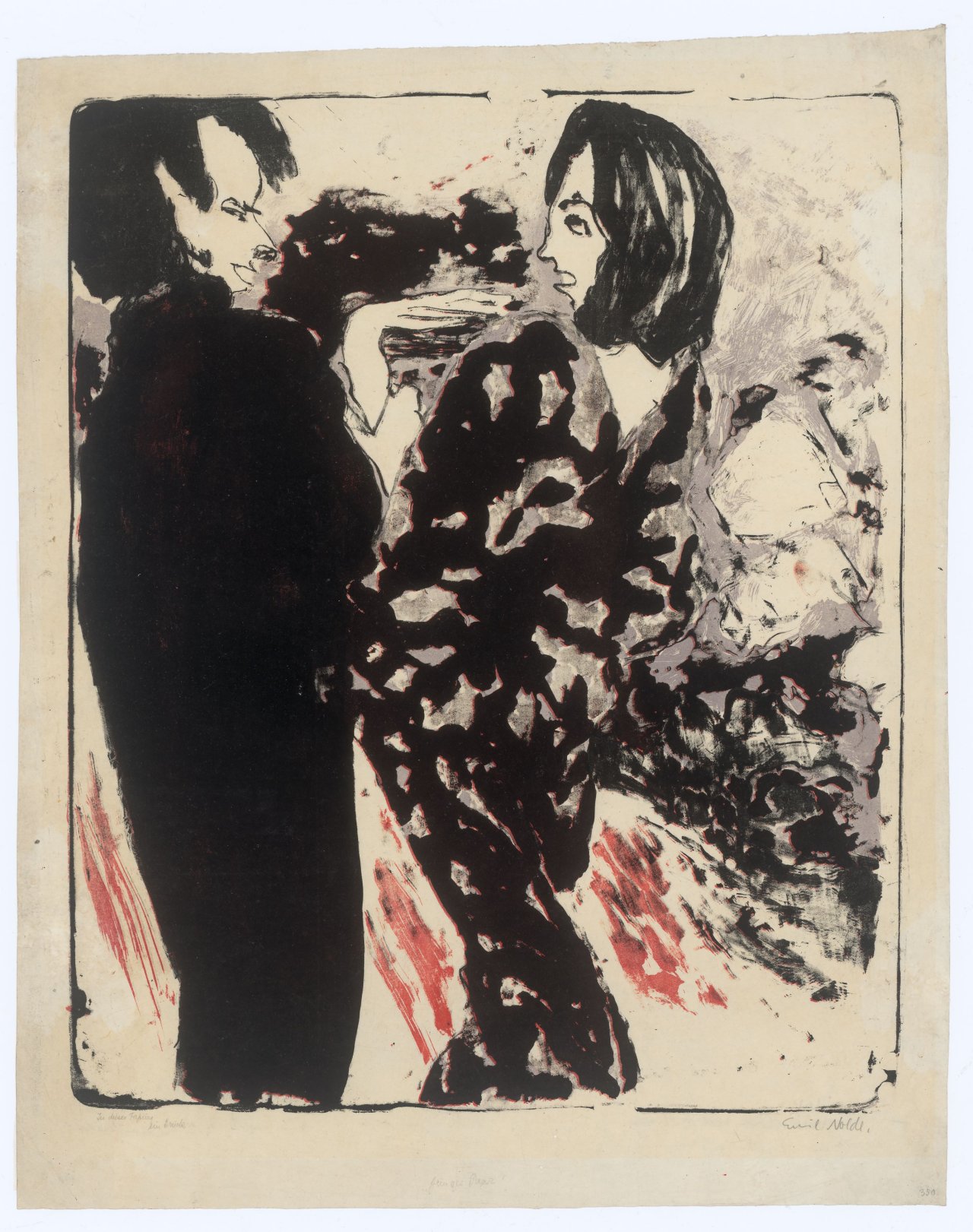This picture shows the following artwork: Emil Nolde. ”Junges Paar”. 1913.