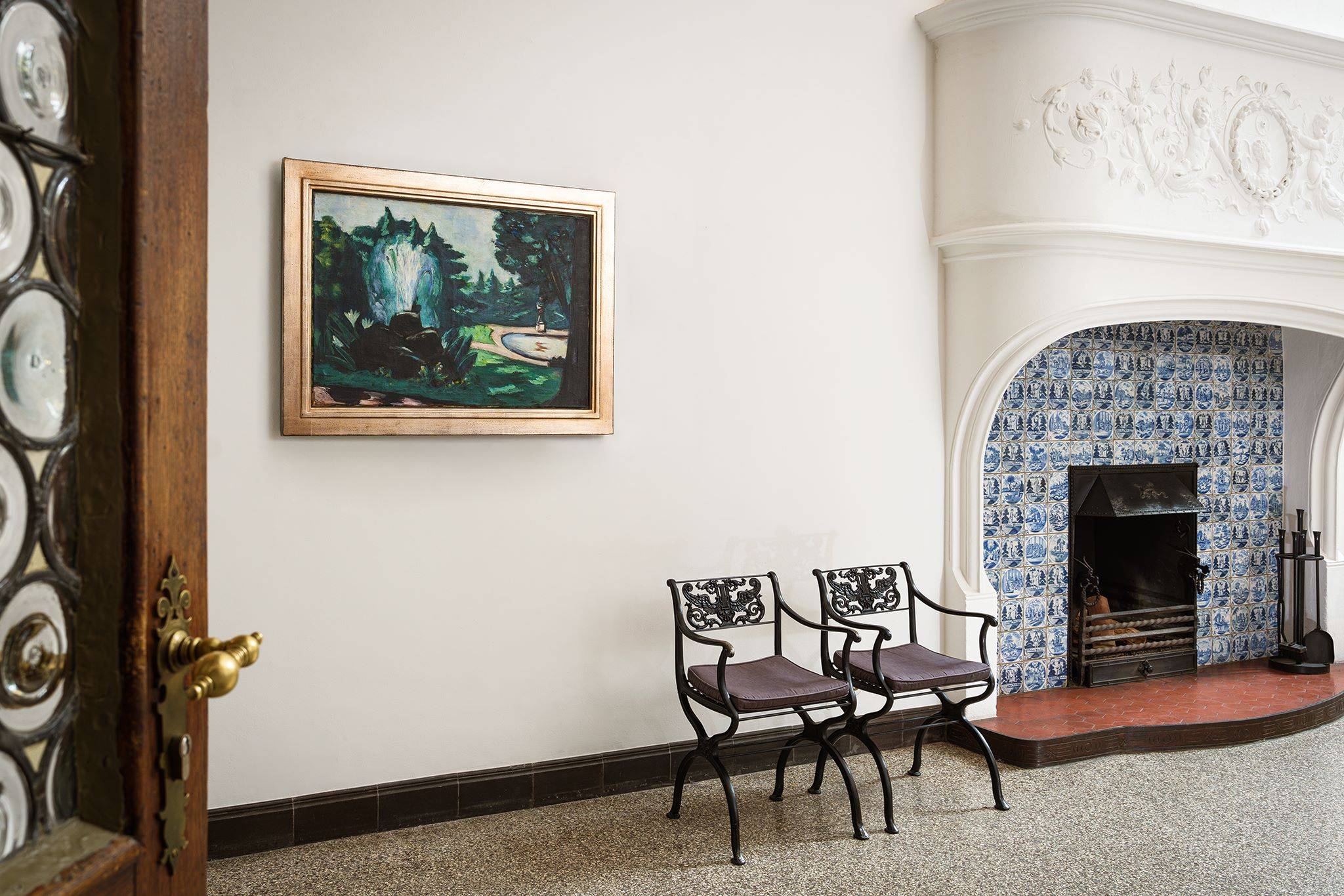 Auf diesem Bild ist das folgende Kunstwerk zu sehen: Max Beckmann. „Springbrunnen in Baden-Baden“. 1936.