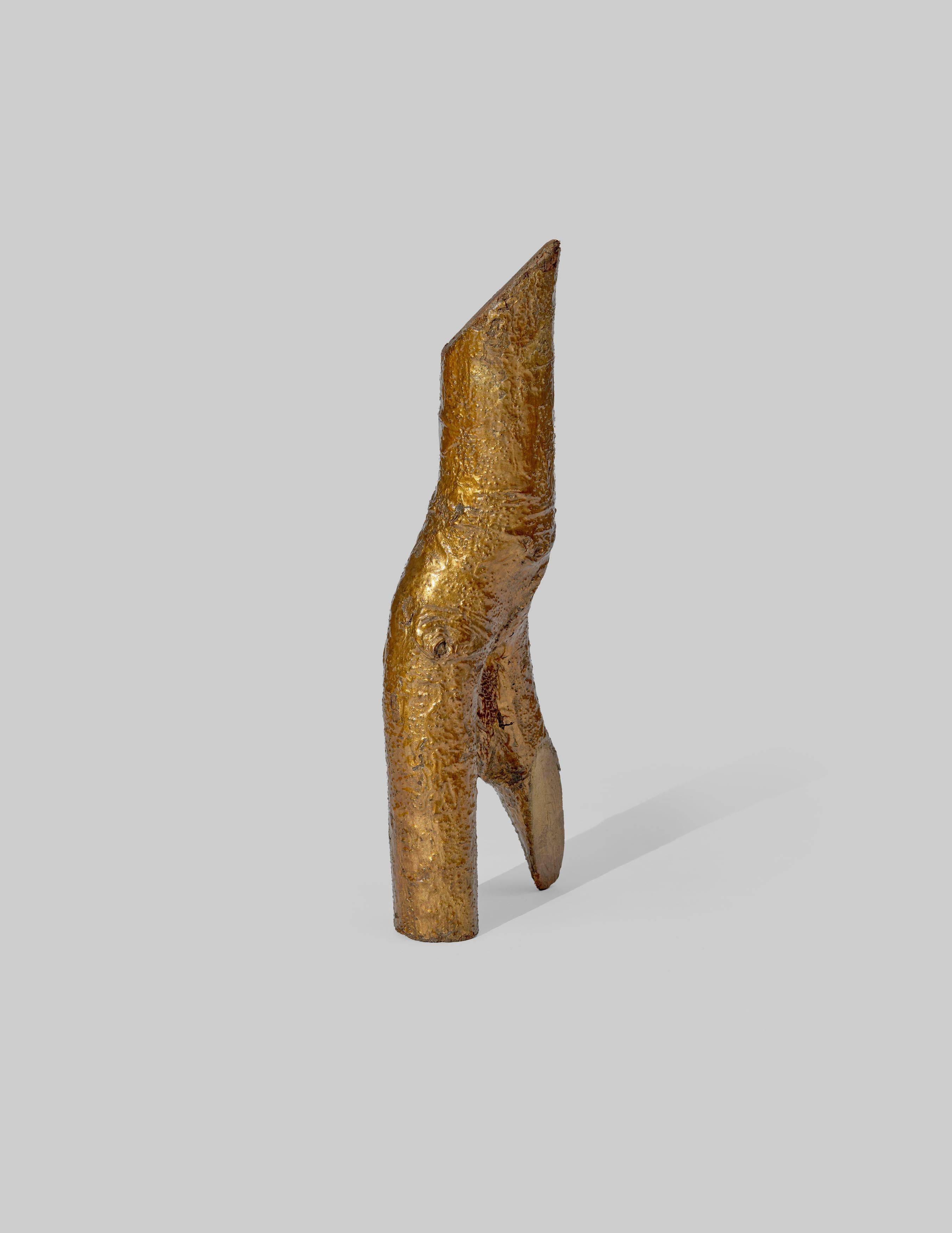Auf diesem Bild ist das folgende Kunstwerk zu sehen: Hermann Glöckner. Astgabel, bronciert. 1958.