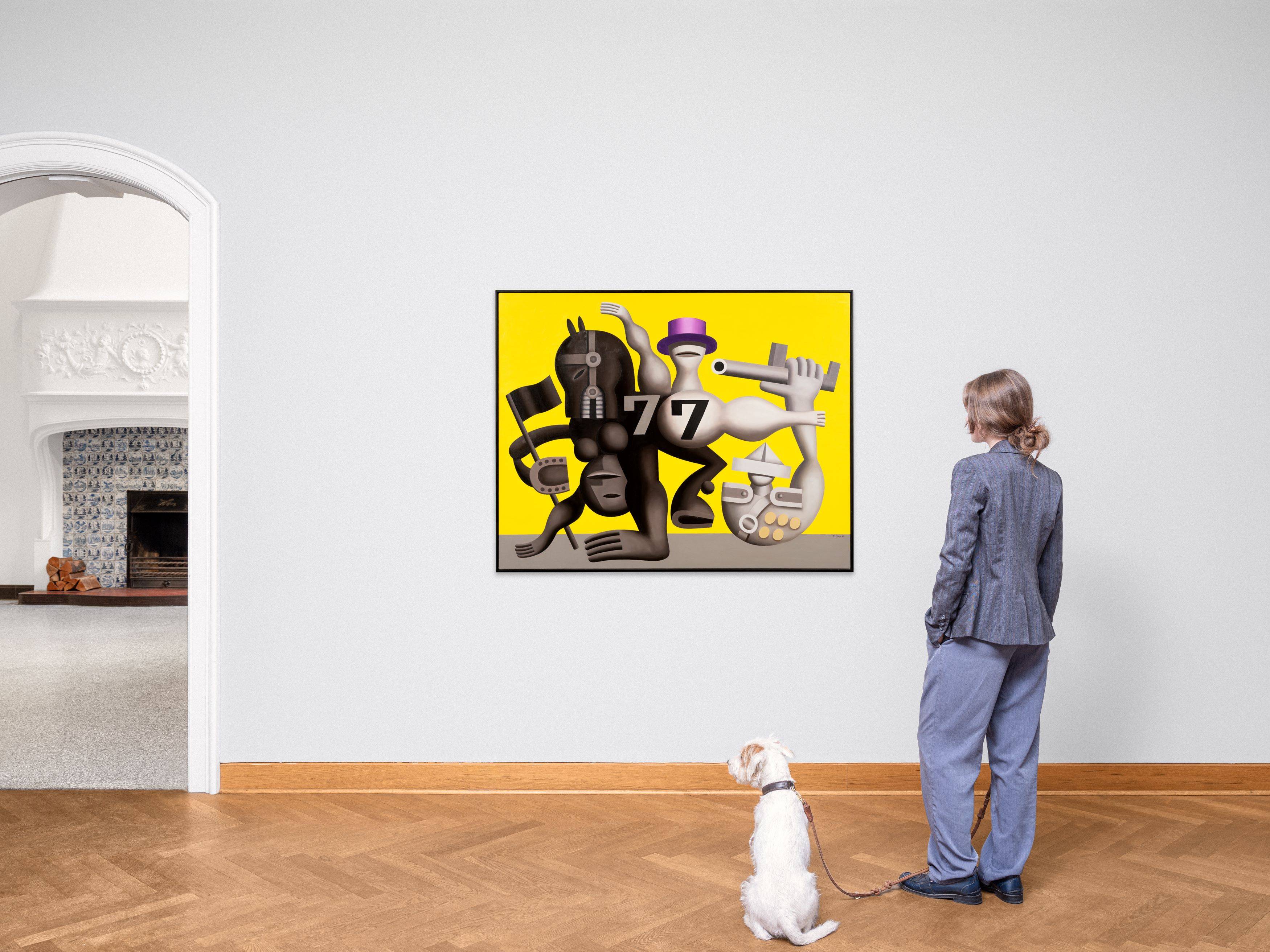 This picture shows the following artwork: Hans Ticha. ”Polit-Zirkus”. 1982.
