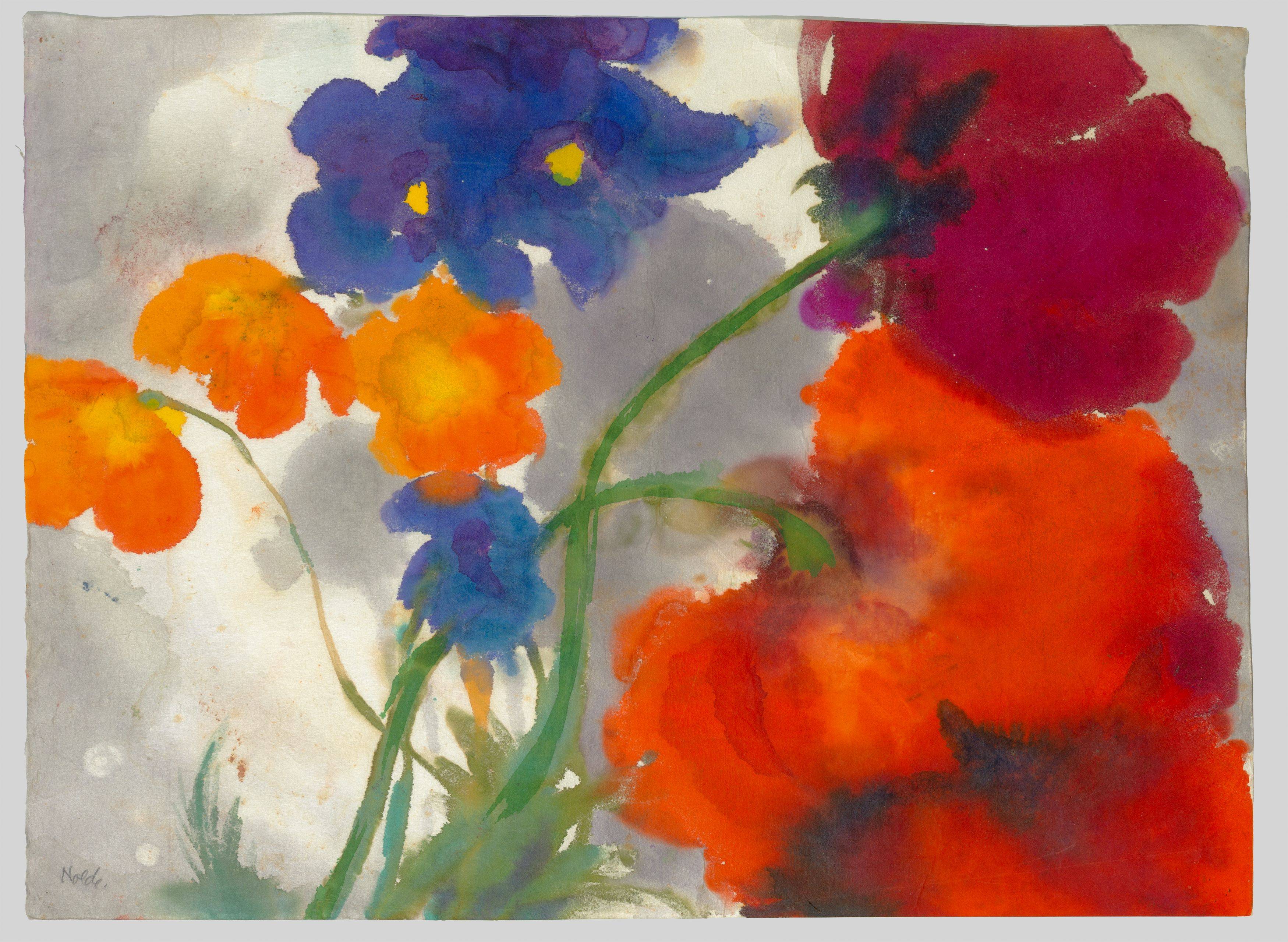 Auf diesem Bild ist das folgende Kunstwerk zu sehen: Emil Nolde. „Sommerblumen“.