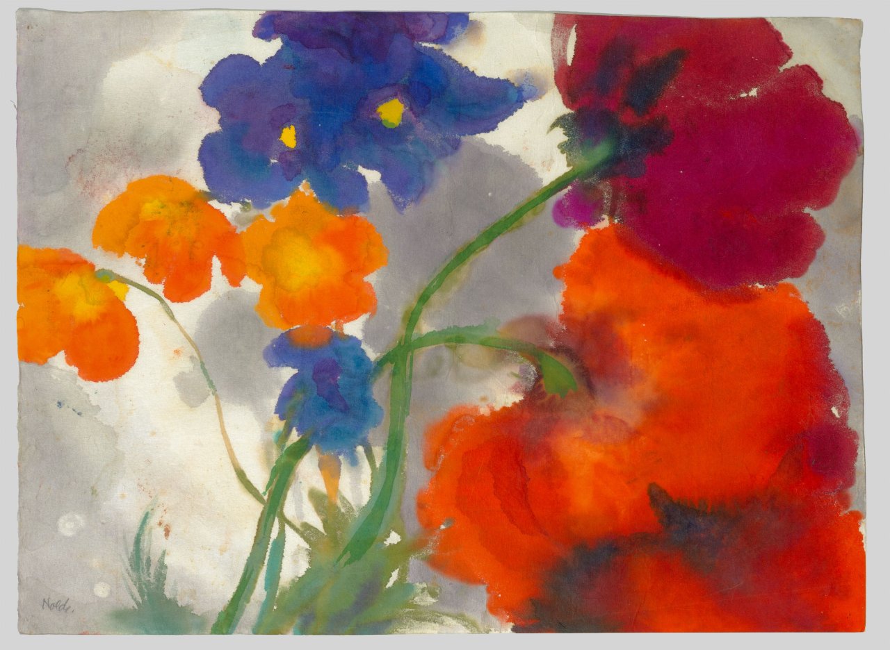 Auf diesem Bild ist das folgende Kunstwerk zu sehen: Emil Nolde. „Sommerblumen“.