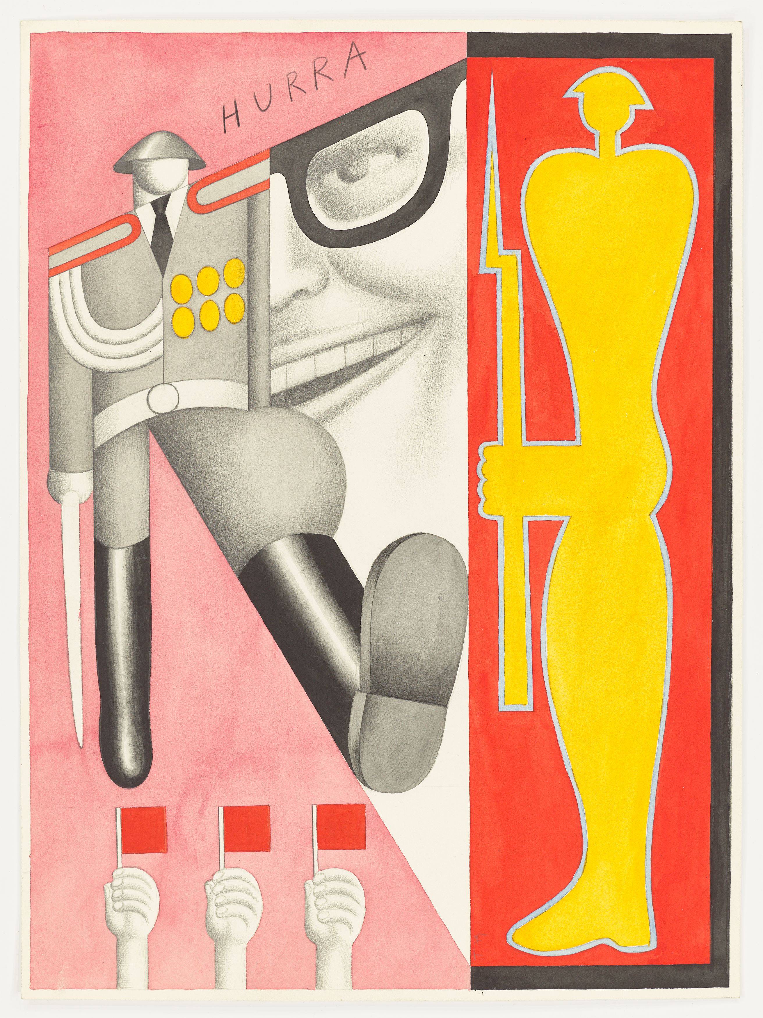 This picture shows the following artwork: Hans Ticha. Staatsempfang (HURRA). 1979.