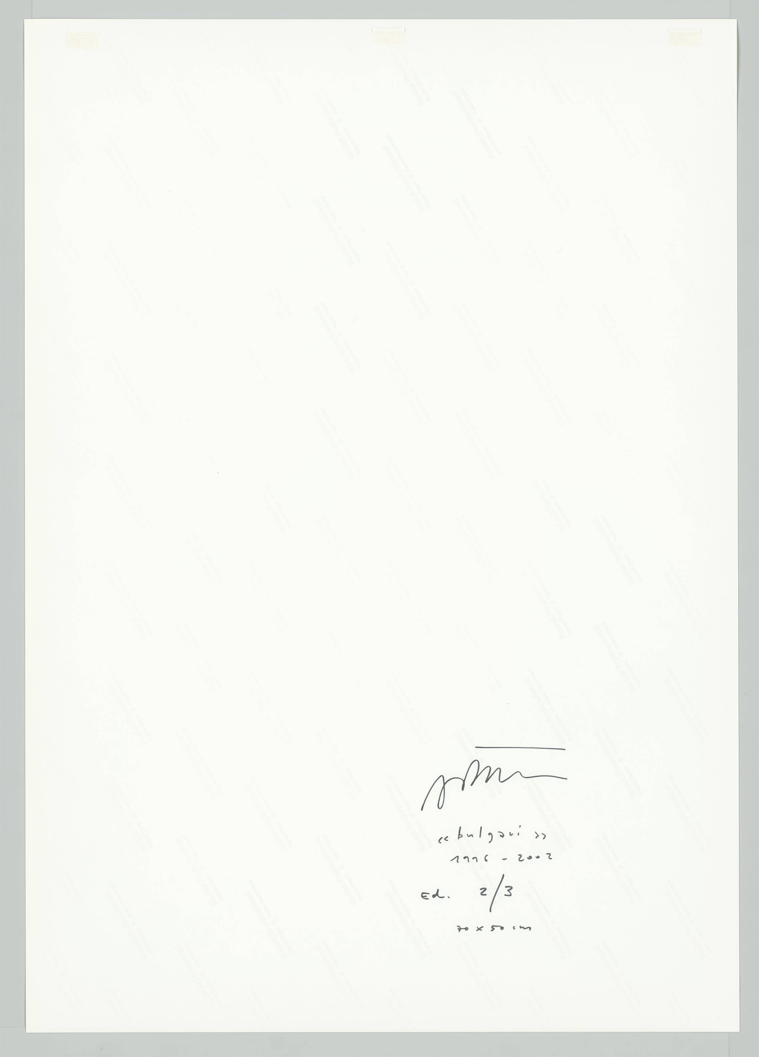 This picture shows the following artwork: Daniele Buetti. ”Bulgari”, from the series ”Looking for Love”. 1996-2002.