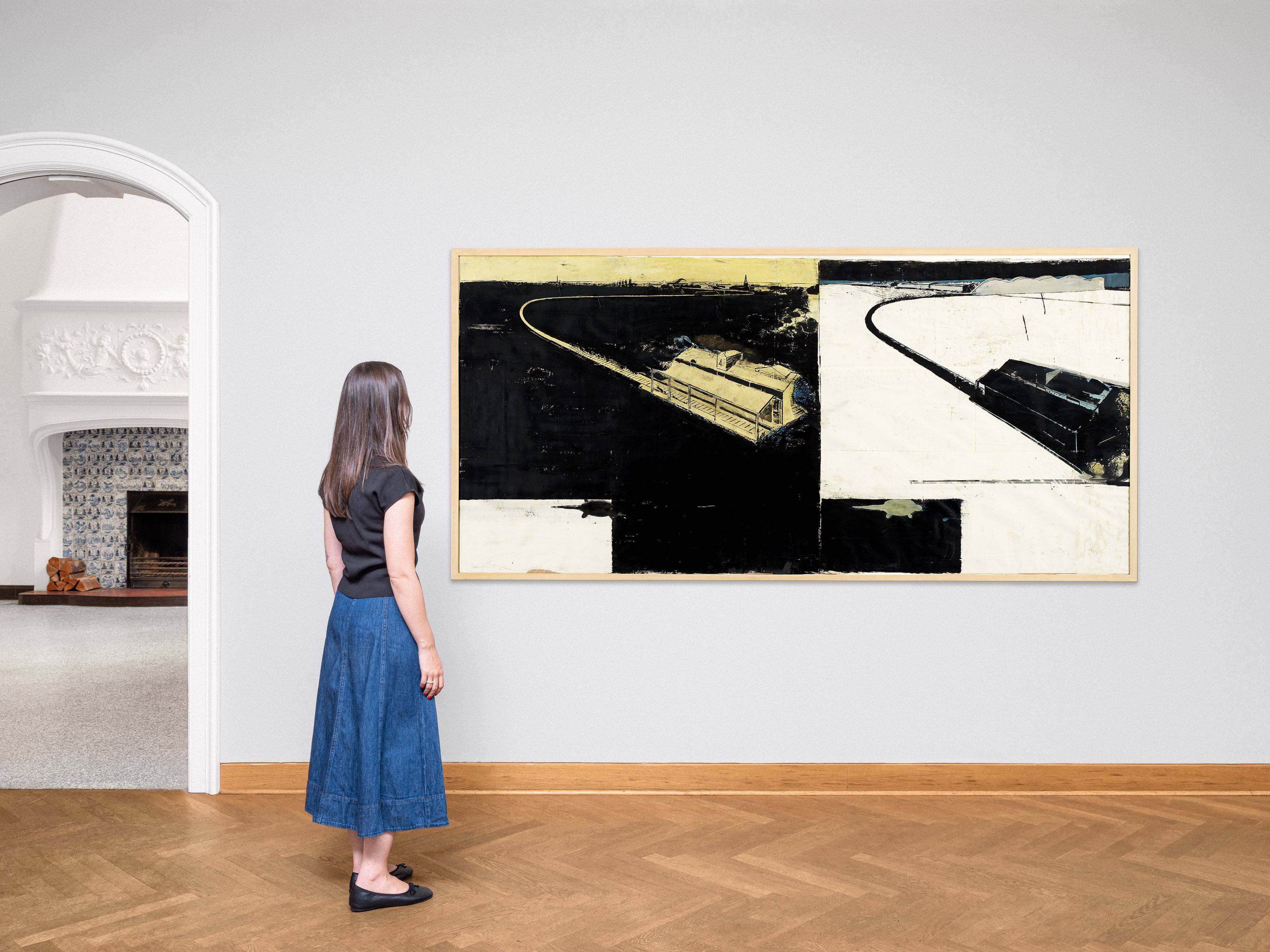 Auf diesem Bild ist das folgende Kunstwerk zu sehen: Neo Rauch. Stationen. 1995.