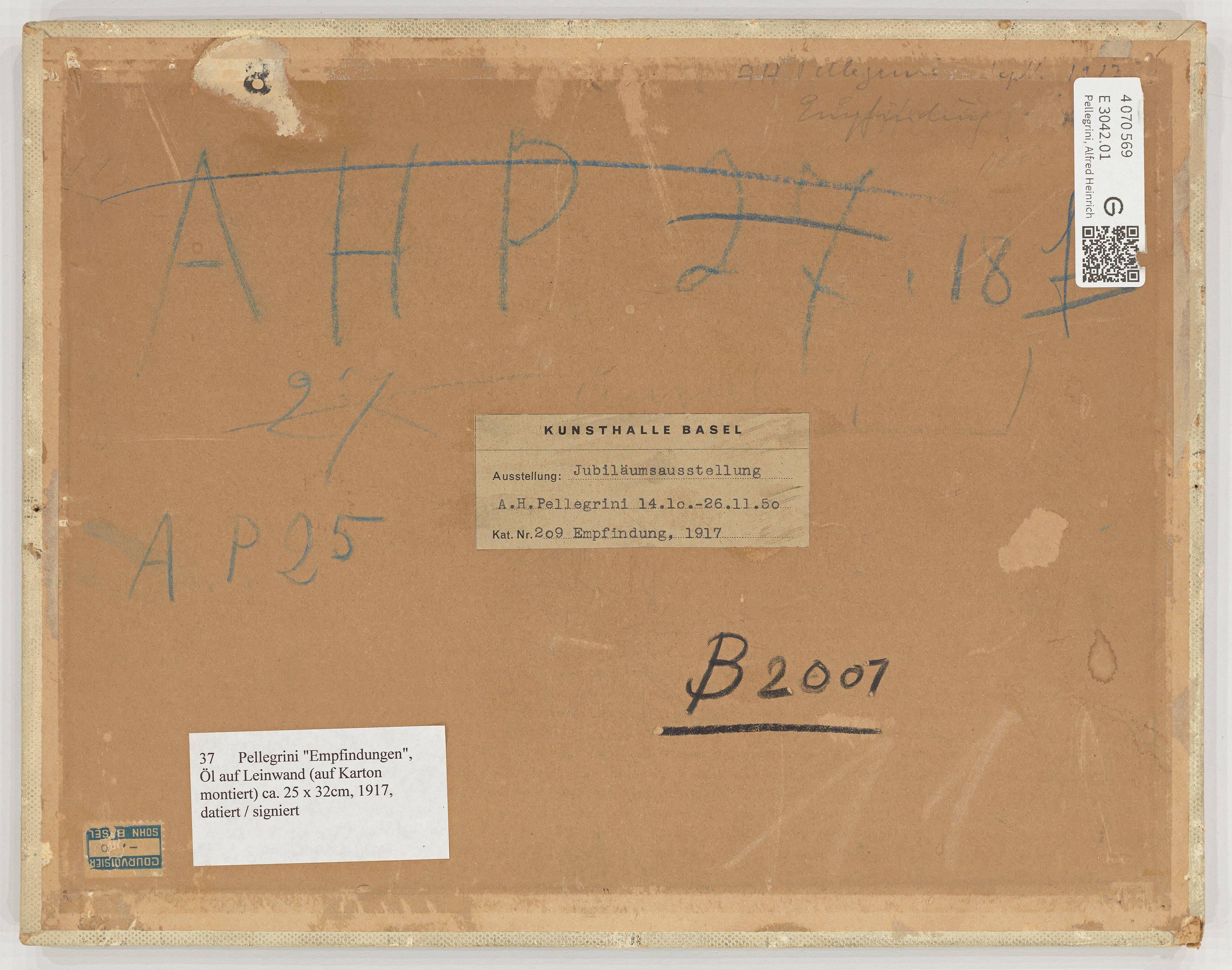 This picture shows the following artwork: Alfred Heinrich Pellegrini. ”Empfindung”. 1917.