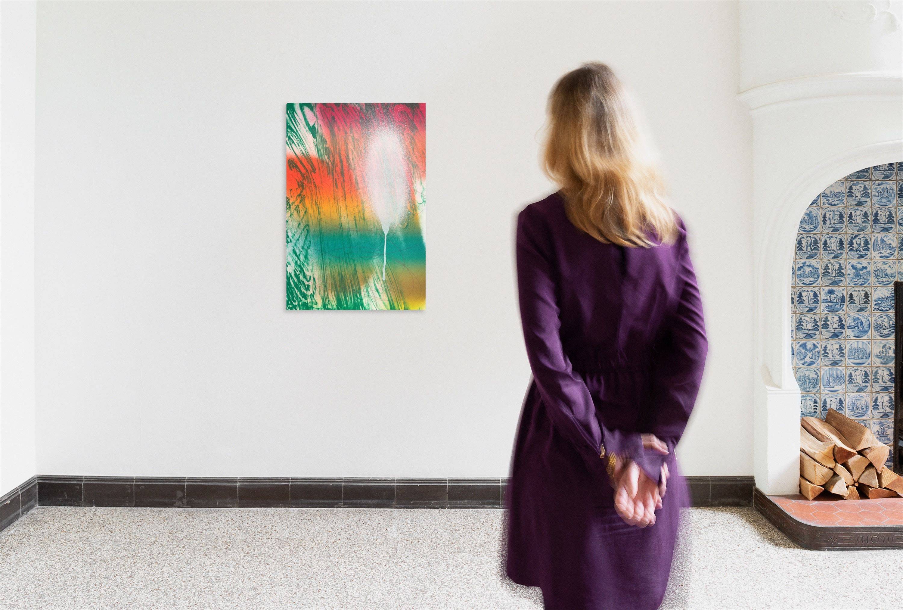 This picture shows the following artwork: Katharina Grosse. ”Fo' Faux Rocks”. 2007.