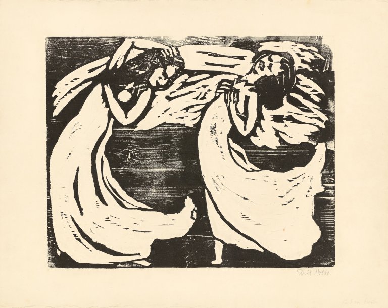 This picture shows the following artwork: Emil Nolde. ”Tänzerinnen”. 1917.