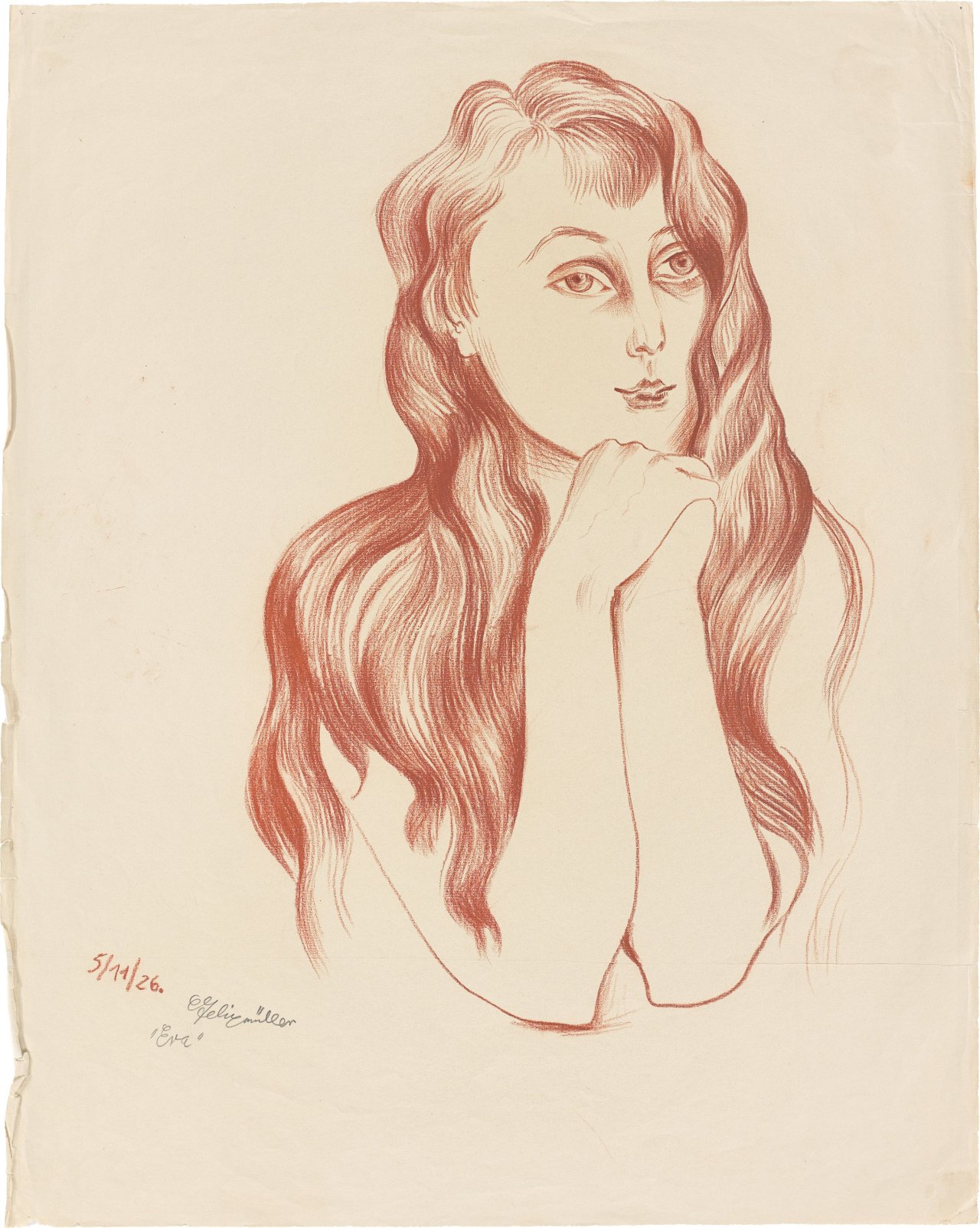 This picture shows the following artwork: Conrad Felixmüller. ”Eva”. 1926.