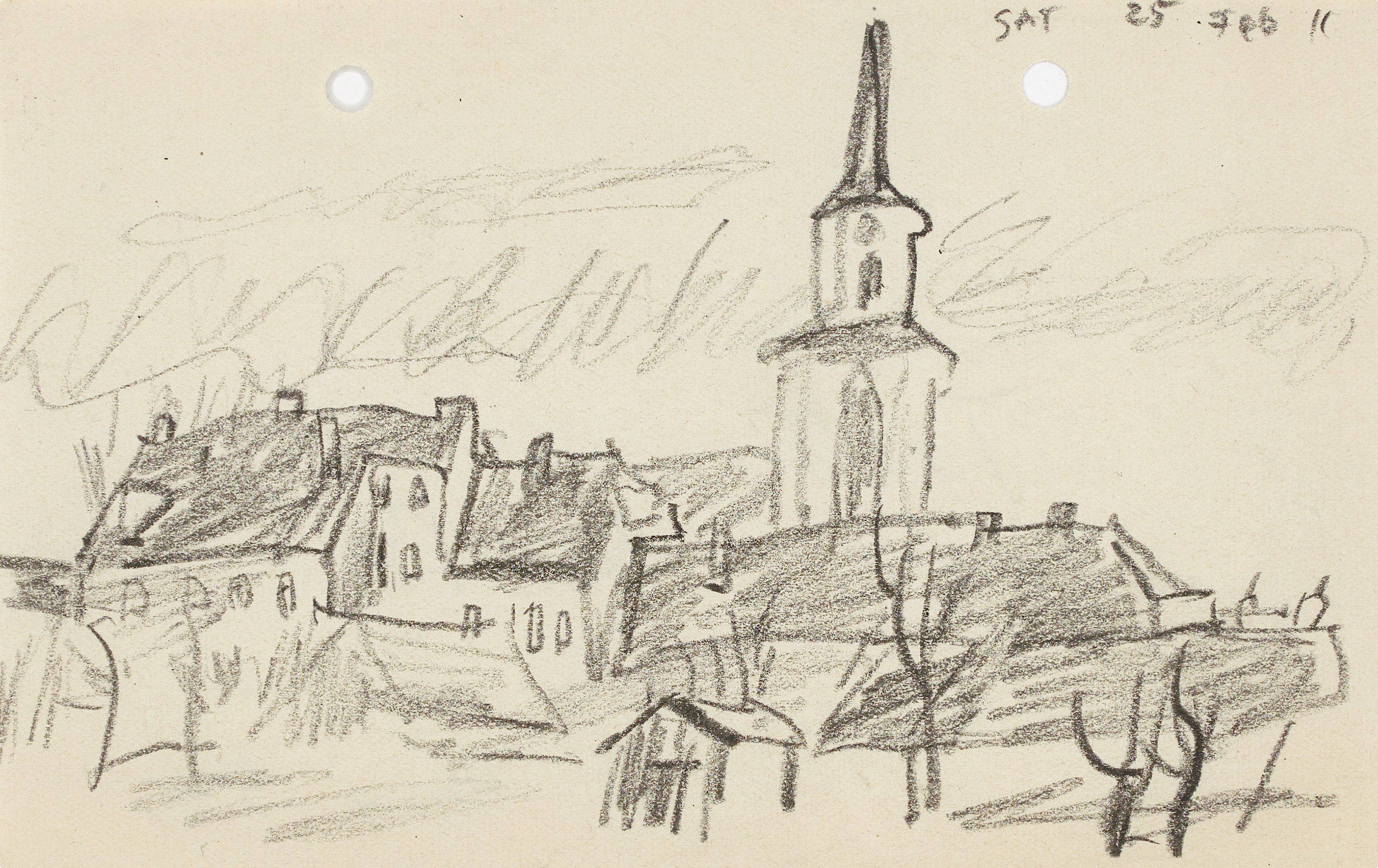 Auf diesem Bild ist das folgende Kunstwerk zu sehen: Lyonel Feininger. „Teltow“. 1911.