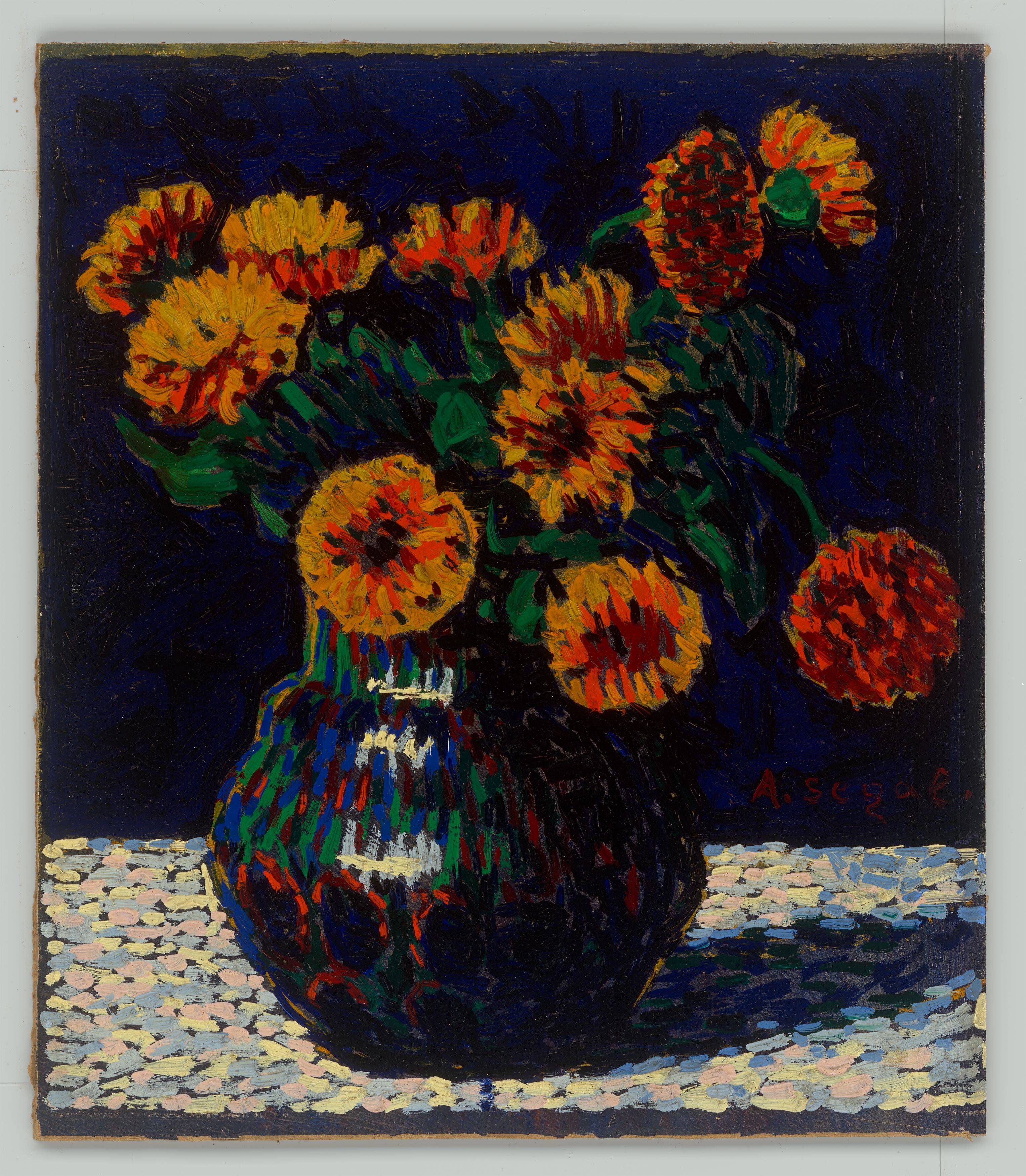 This picture shows the following artwork: Arthur Segal. ”Blumenstillleben”. Circa 1910.