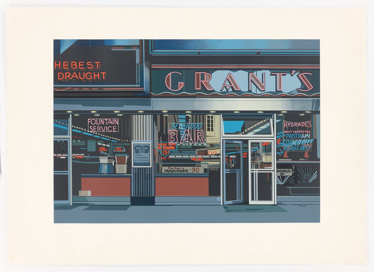 Auf diesem Bild ist das folgende Kunstwerk zu sehen: Richard Estes. „Grant's“. 1972.