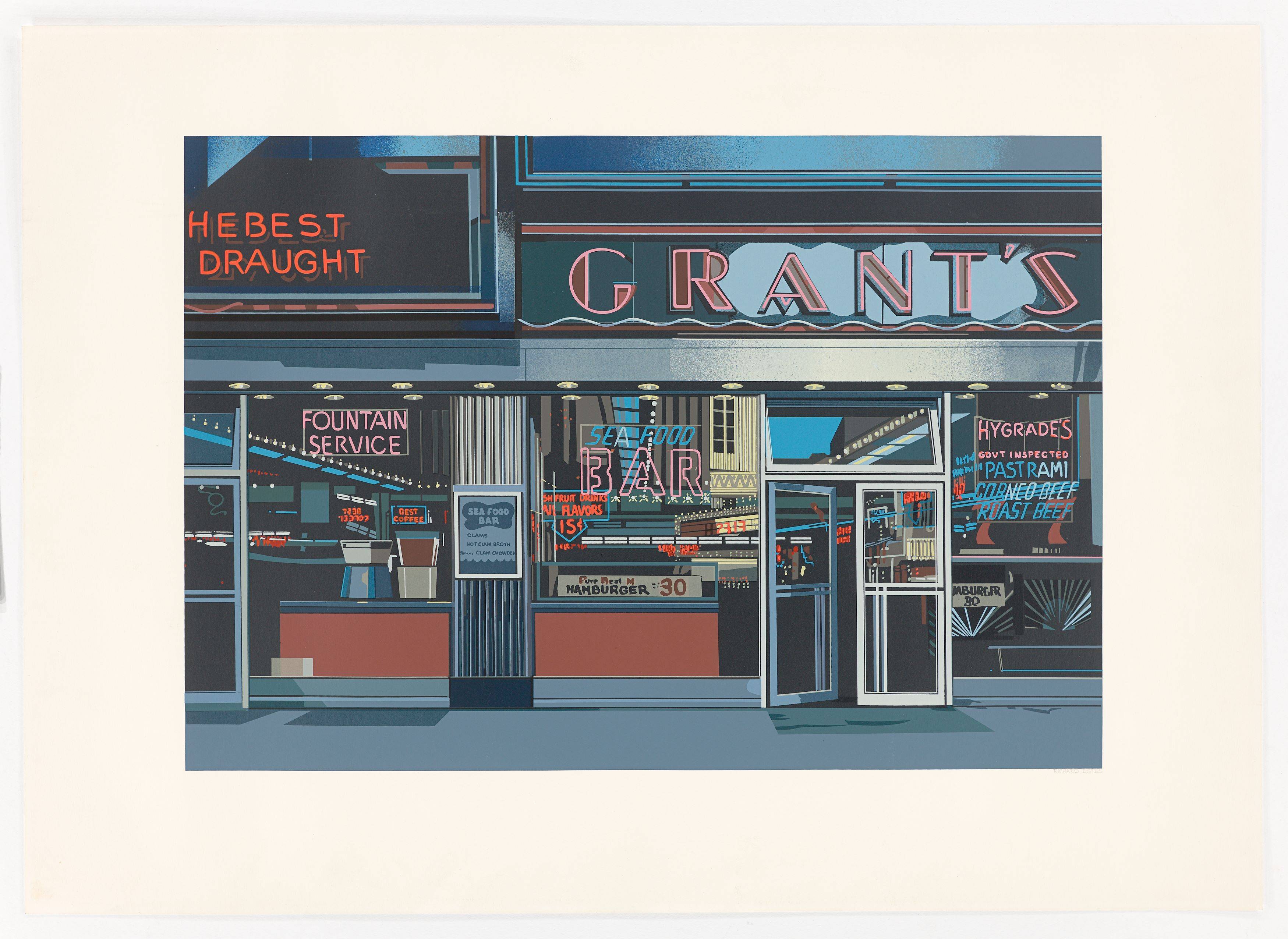 Auf diesem Bild ist das folgende Kunstwerk zu sehen: Richard Estes. „Grant's“. 1972.