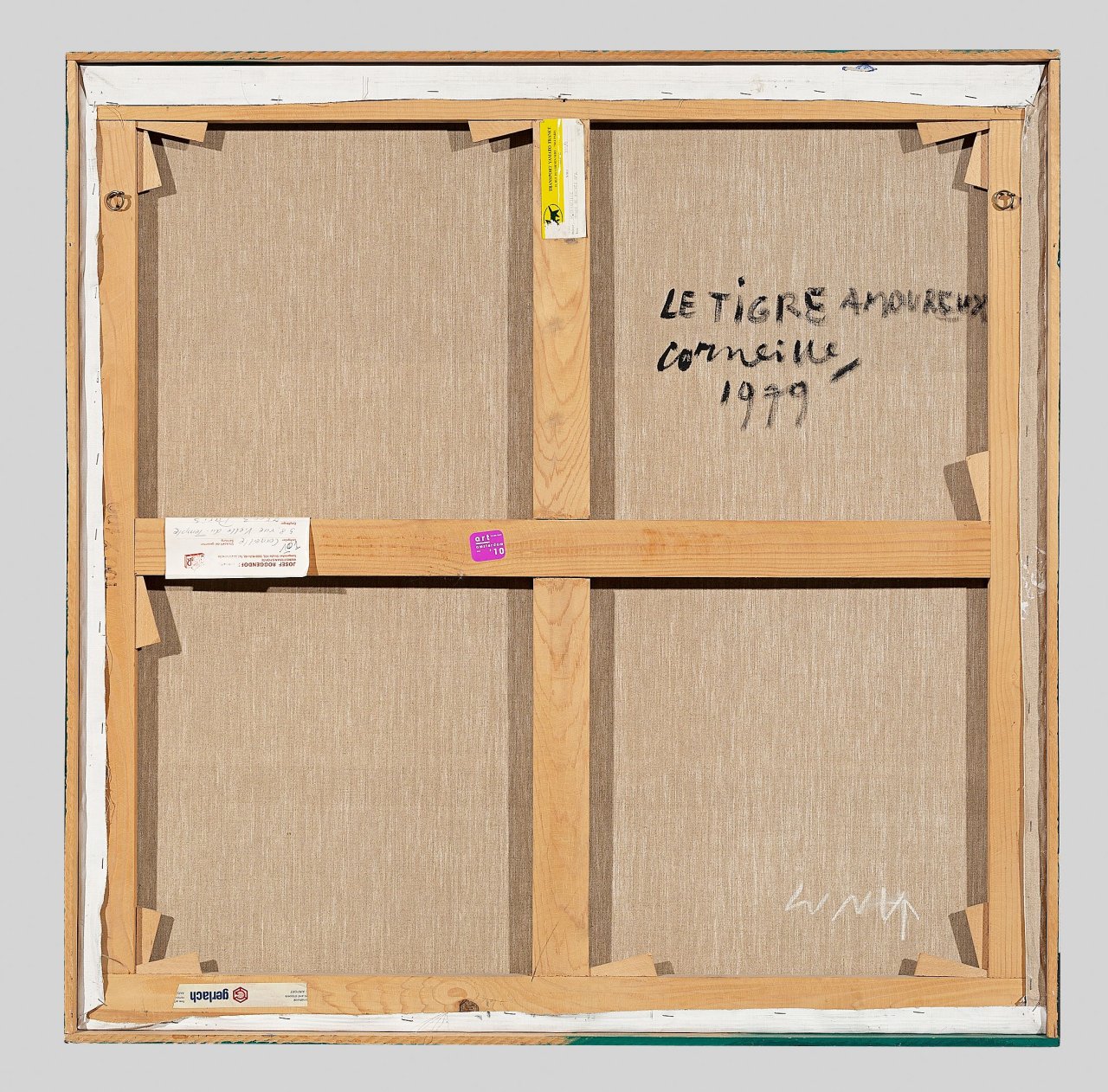 This picture shows the following artwork:  Corneille (i.e. Cornelis Guillaume Beverloo). ”LE TIGRE AMOUREUX”. 1979.