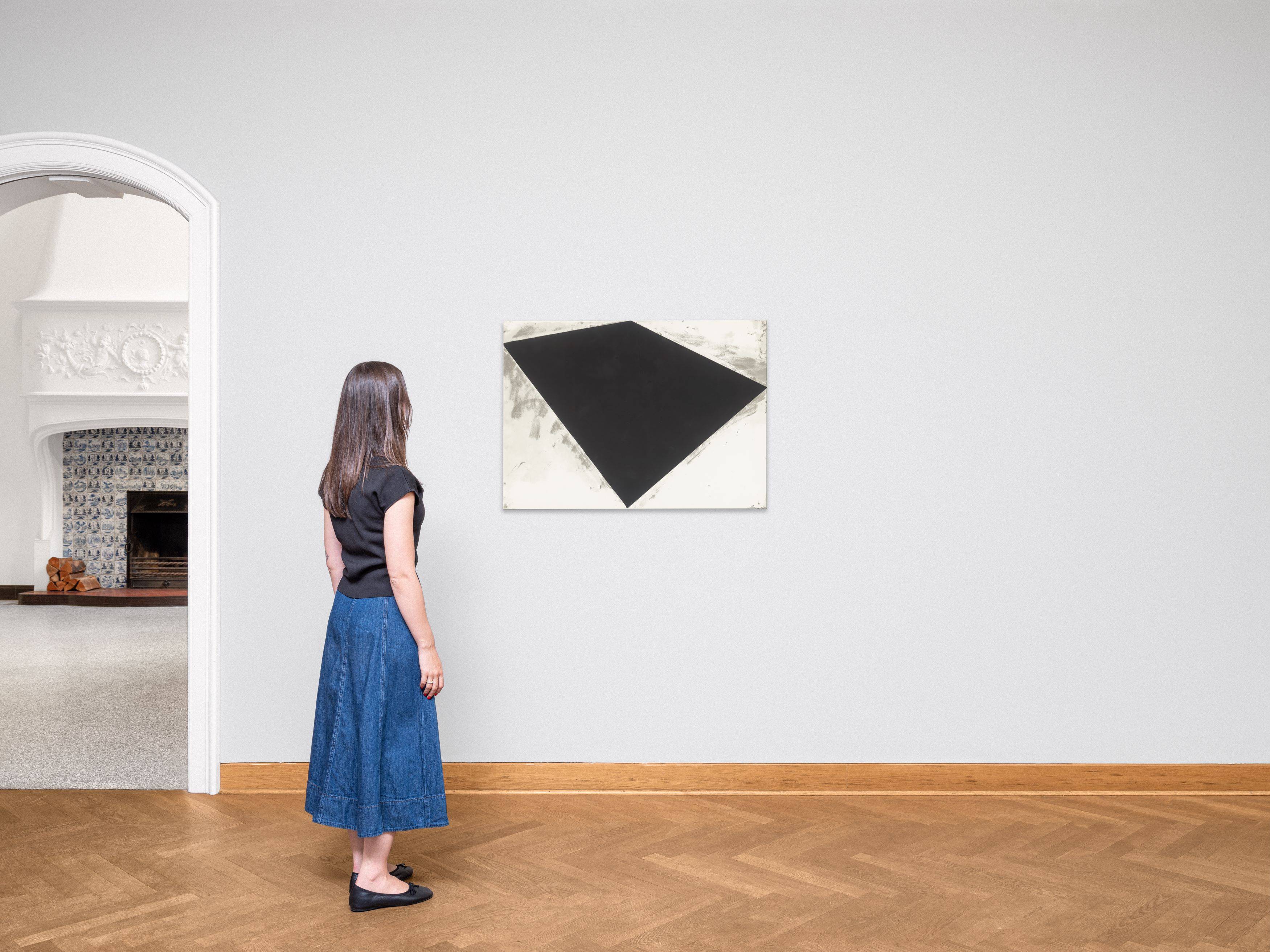 Auf diesem Bild ist das folgende Kunstwerk zu sehen: Richard Serra. „Untitled (or Philip Glass Poster)“. 1972.