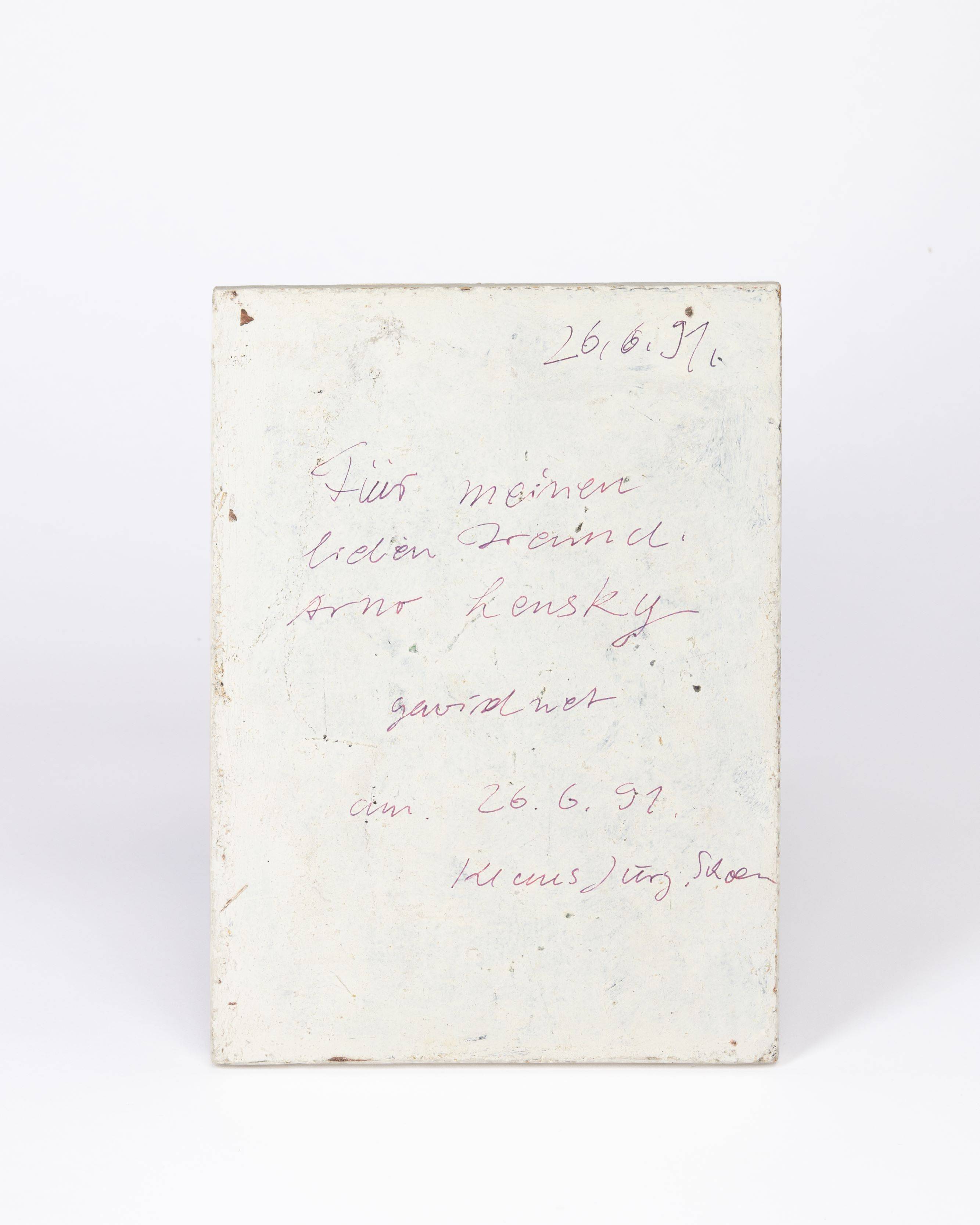 Auf diesem Bild ist das folgende Kunstwerk zu sehen: Klaus Jürgen Schoen. Ohne Titel. 1991.