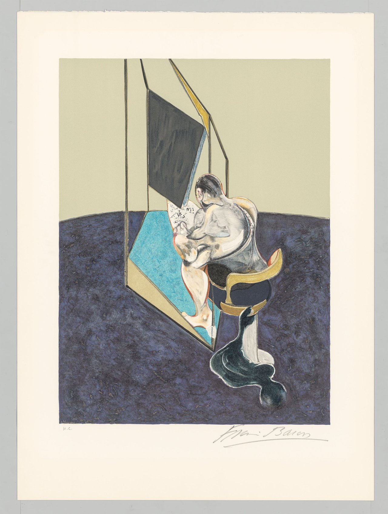 Auf diesem Bild ist das folgende Kunstwerk zu sehen: Francis Bacon. „Three studies of the male back“. 1987.