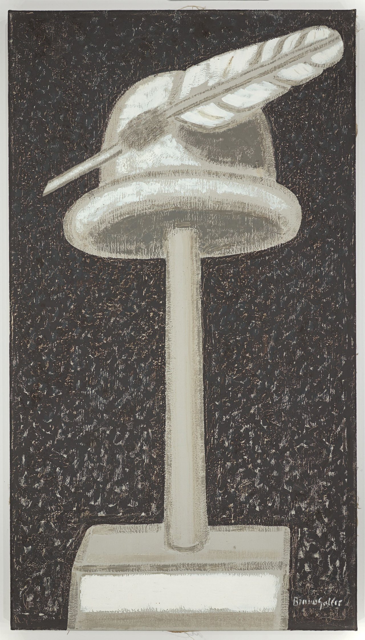 Auf diesem Bild ist das folgende Kunstwerk zu sehen: Bruno Goller. „Hut mit Feder“. 1978.