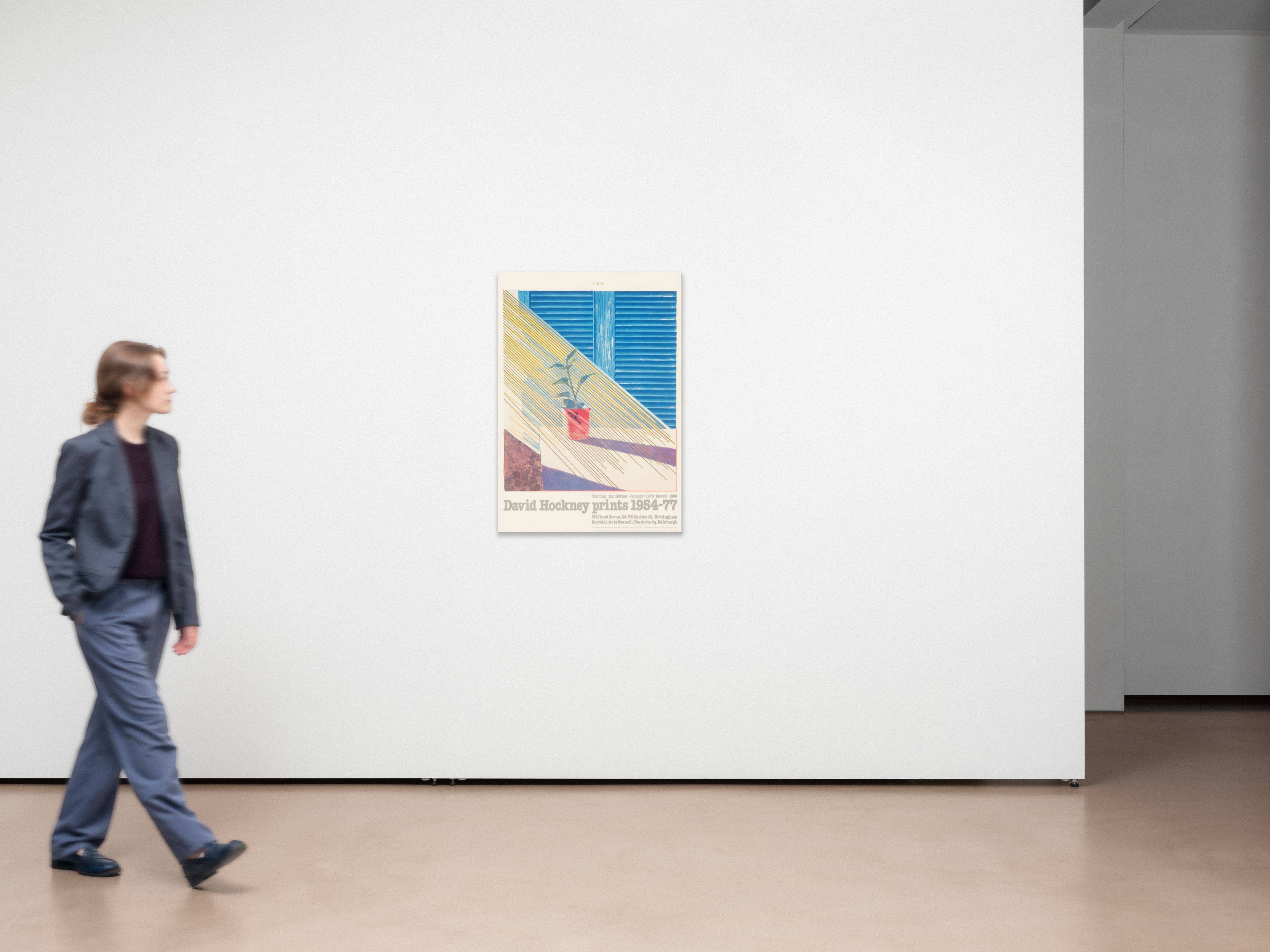 Auf diesem Bild ist das folgende Kunstwerk zu sehen: David Hockney. David Hockney Ausstellungsplakate von 1969, 1980 und 1981. 1969 bis 1981.