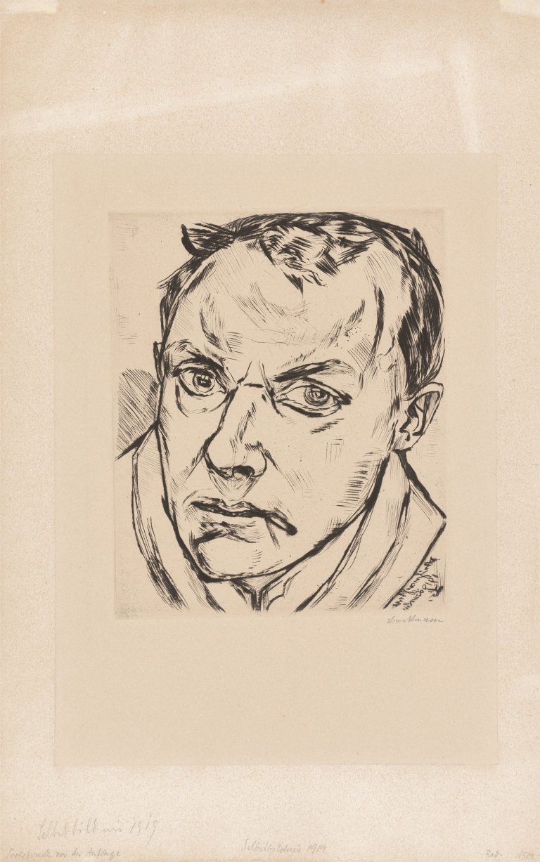 Auf diesem Bild ist das folgende Kunstwerk zu sehen: Max Beckmann. „Großes Selbstbildnis“. 1919.