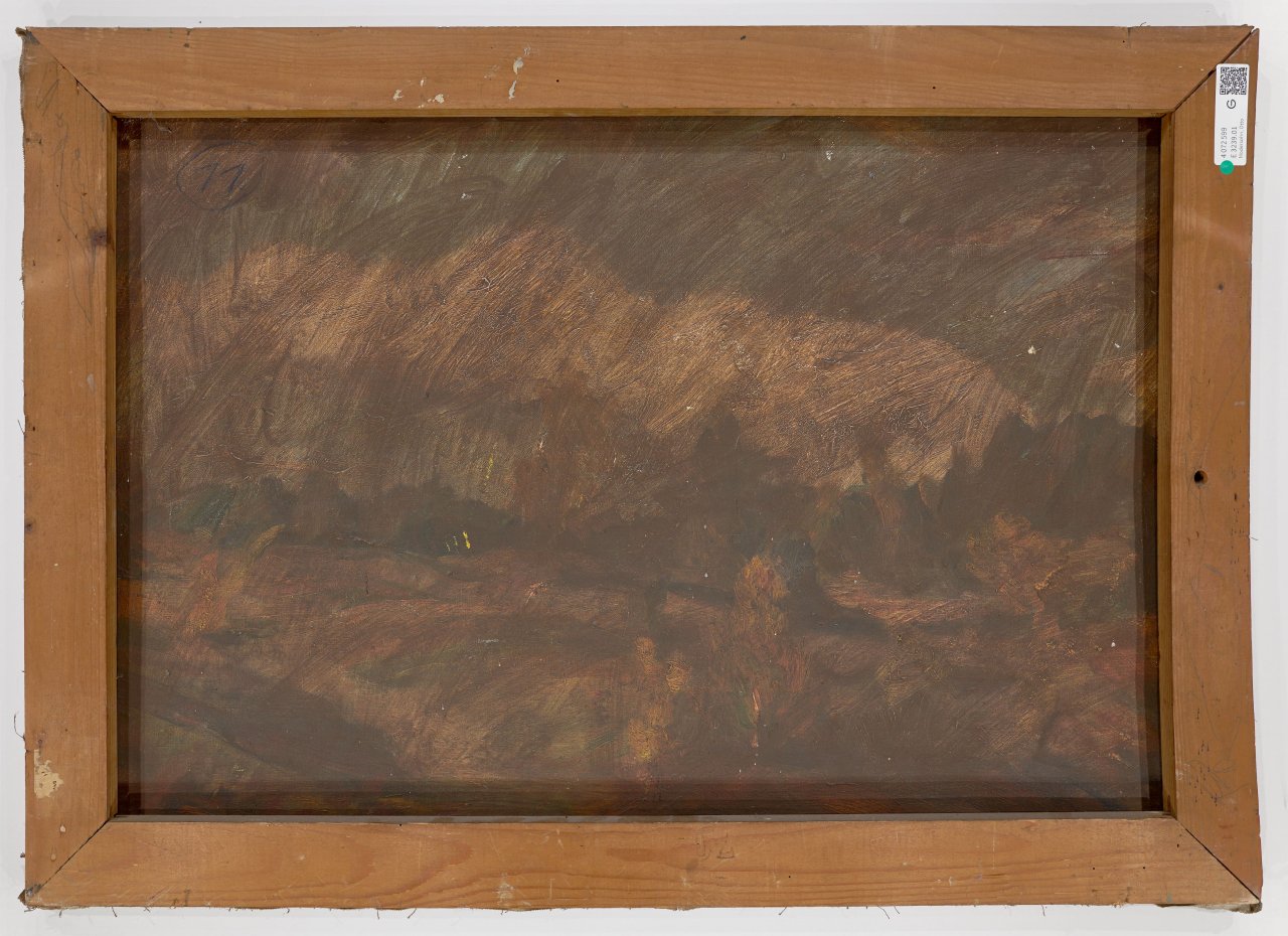 This picture shows the following artwork: Otto Modersohn. ”Herbstlandschaft im Teufelsmoor”. 1933.