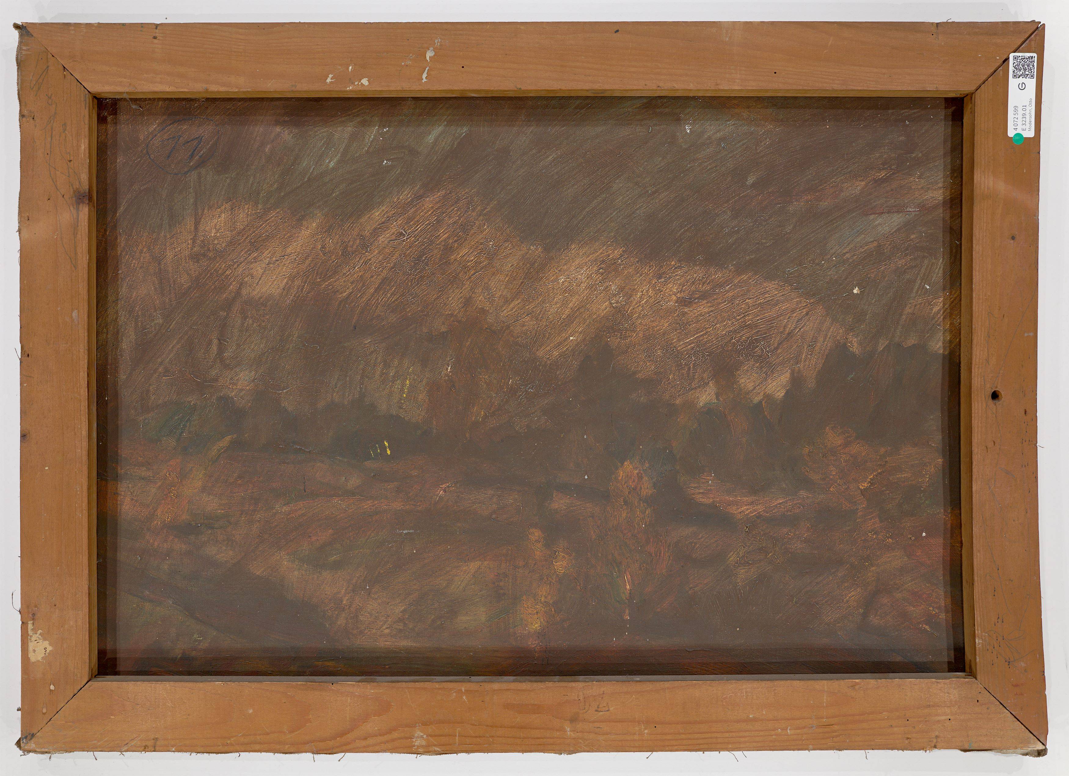 This picture shows the following artwork: Otto Modersohn. ”Herbstlandschaft im Teufelsmoor”. 1933.