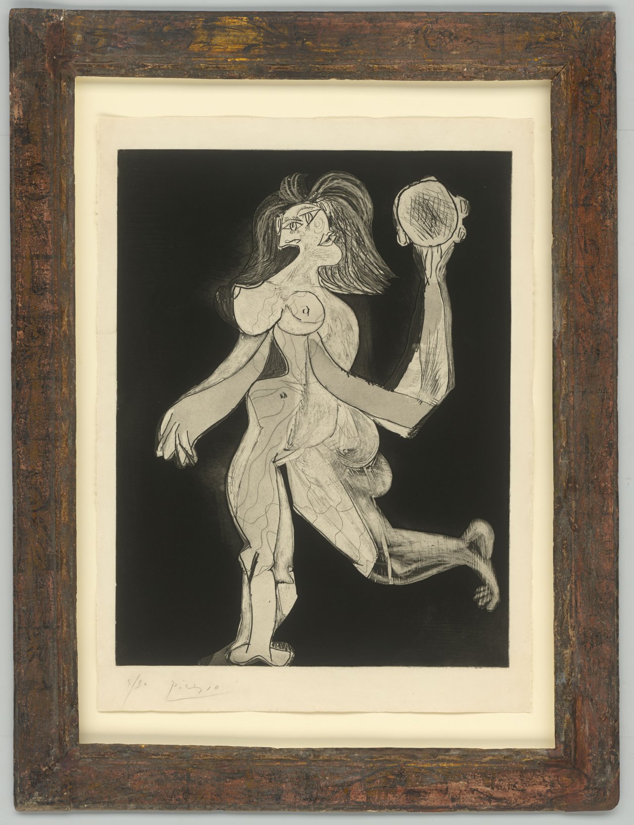 This picture shows the following artwork: Pablo Picasso. ”La Femme au tambourin”. 1939.