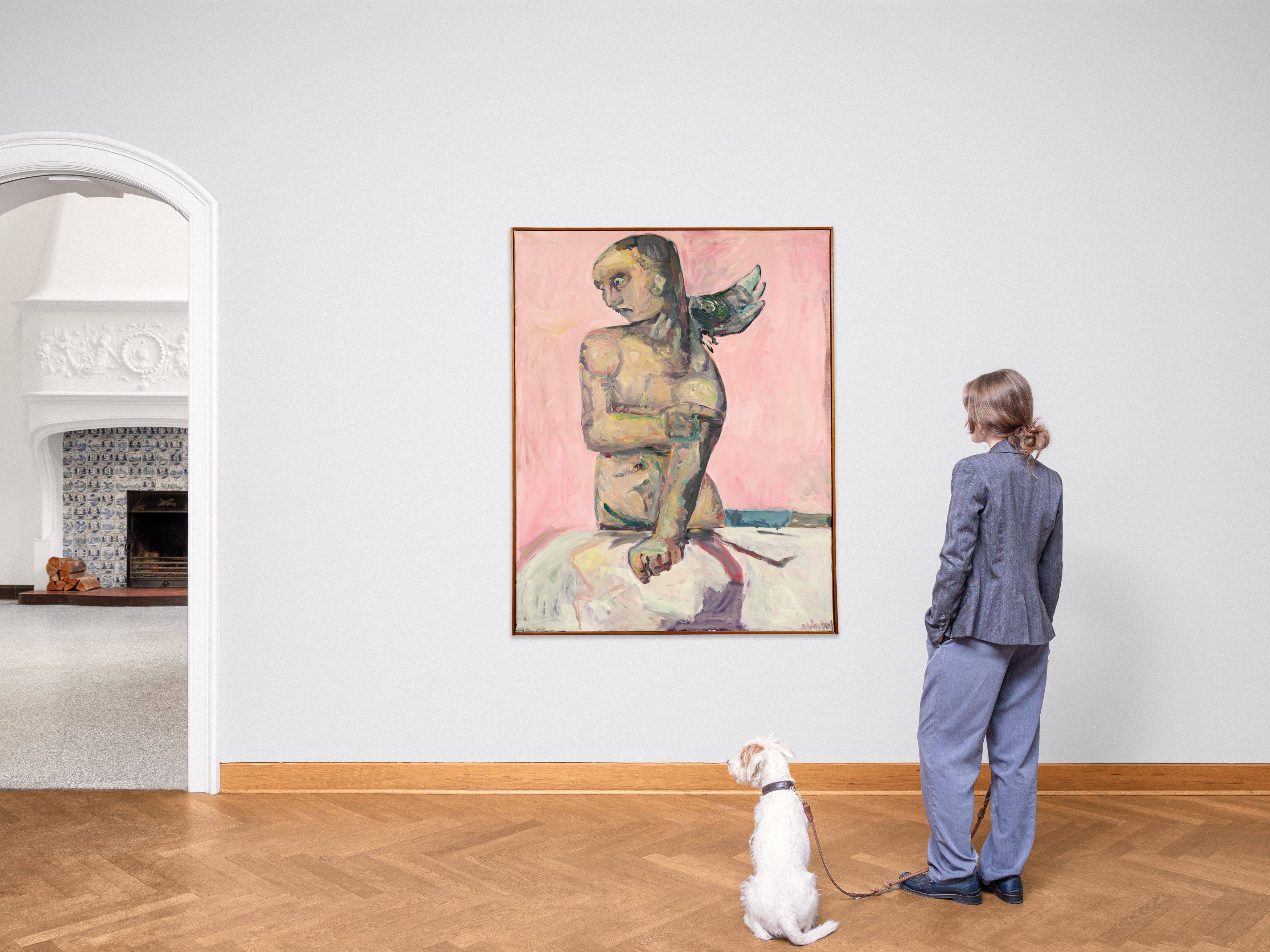This picture shows the following artwork: Eugen Schönebeck. ”Figur mit Vogel I”. 1963/64.