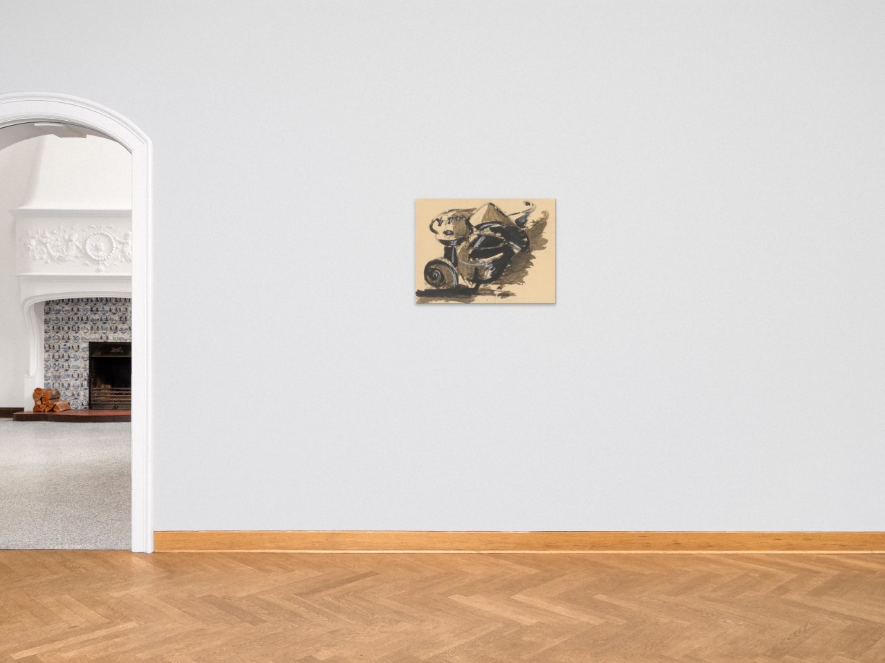 This picture shows the following artwork: Markus Lüpertz. Arrangement for a hat. 1973.