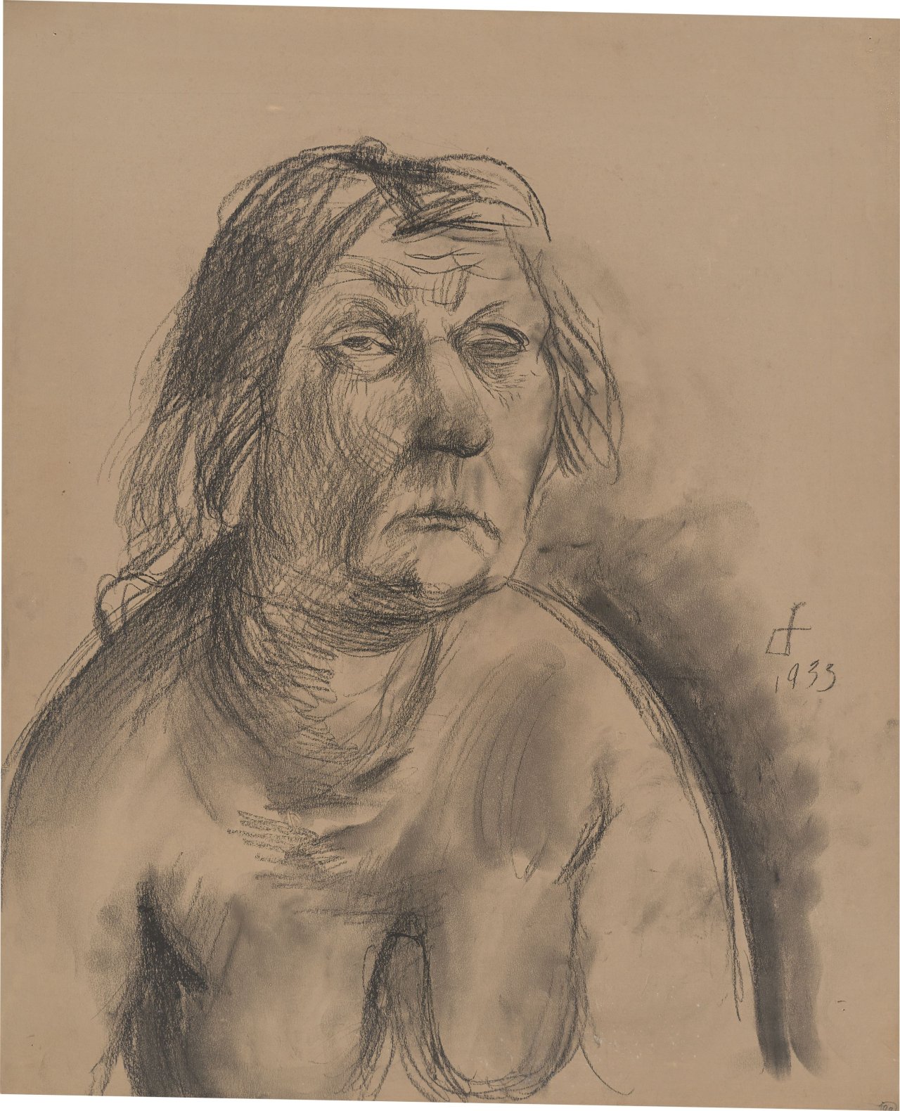 This picture shows the following artwork: Otto Dix. ”Altes Weib”. 1933.