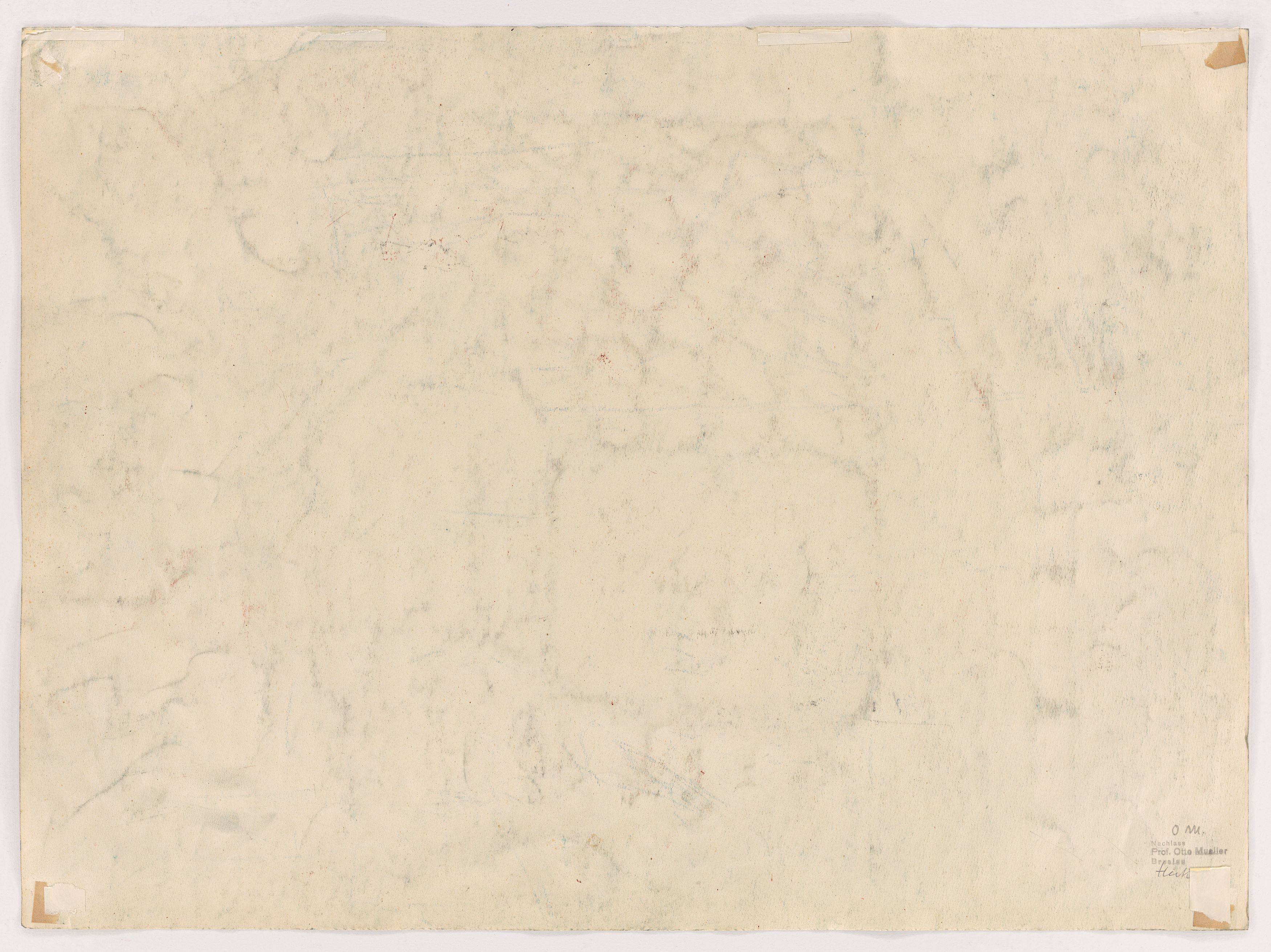 This picture shows the following artwork: Otto Mueller. ”Alte Häuser”. Circa 1927.