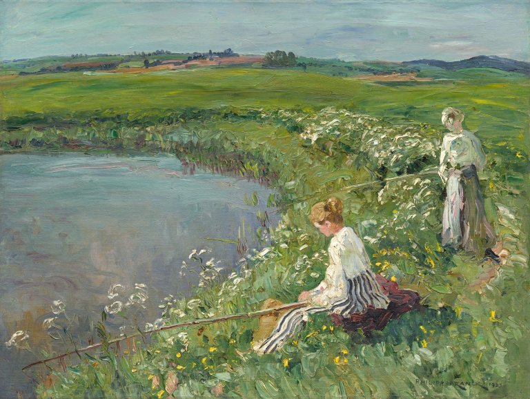 This picture shows the following artwork: Philipp Franck. Fishing spot. 1921.