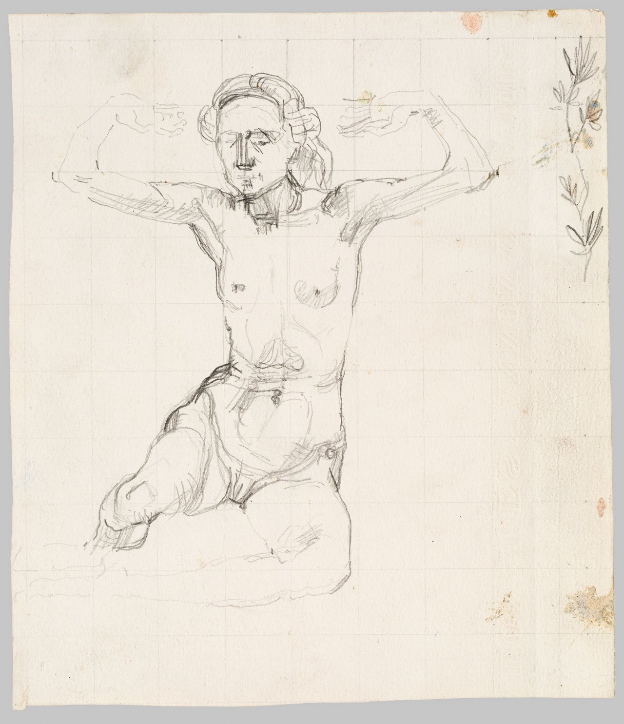 This picture shows the following artwork: Ferdinand Hodler. ”Erwachende (Studie zu ”Der Tag”)”. 1899.