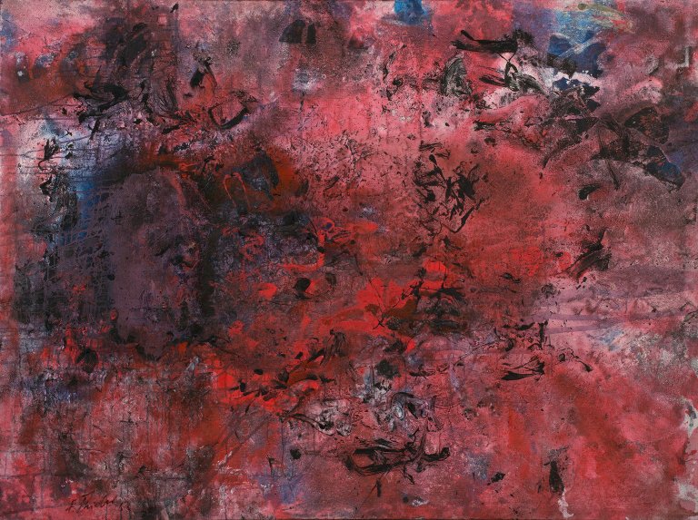 This picture shows the following artwork: Fred Thieler. ”new red”. 1963.