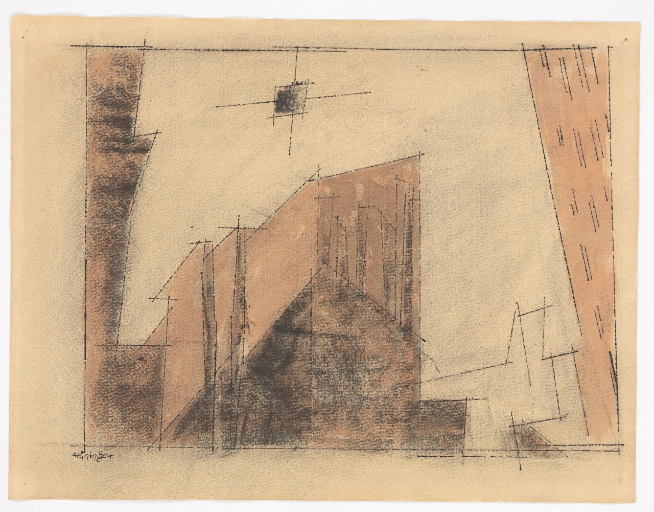 Auf diesem Bild ist das folgende Kunstwerk zu sehen: Lyonel Feininger. Stadt. 1931.